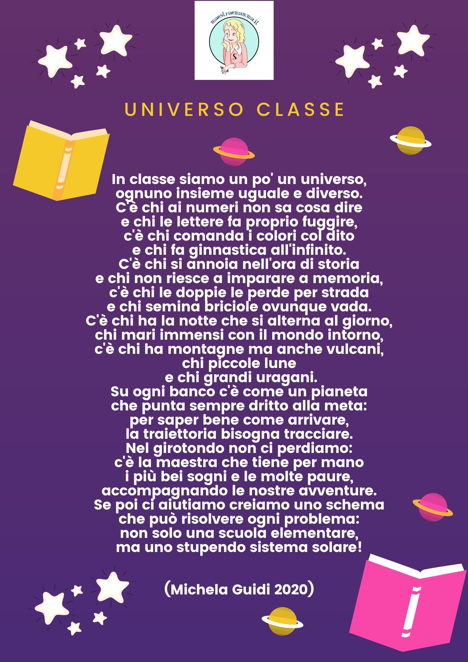 universo classe - poesia bambini scuola accoglienza michela guidi