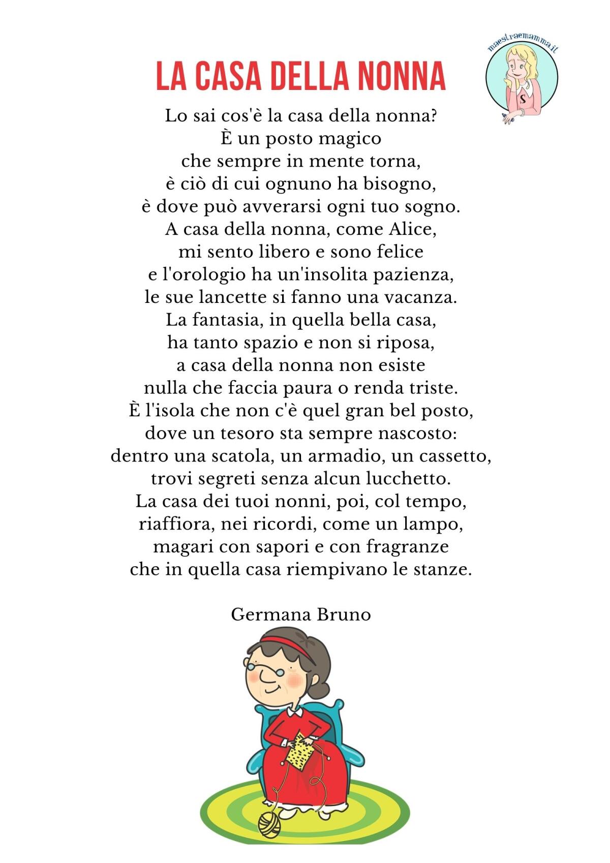 La casa della nonna - poesia per la festa dei nonni di Germana Bruno - 