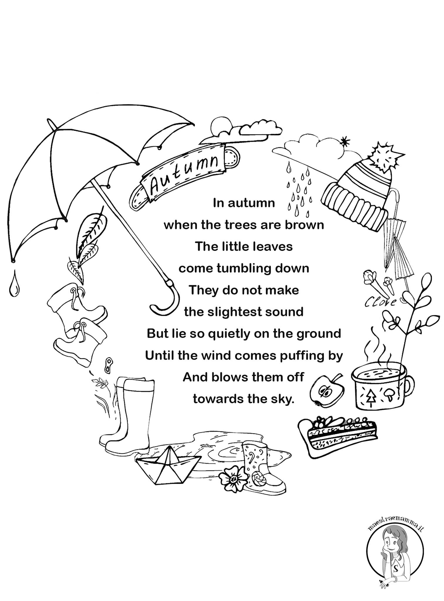 autumn autunno poesia in inglese per bambini