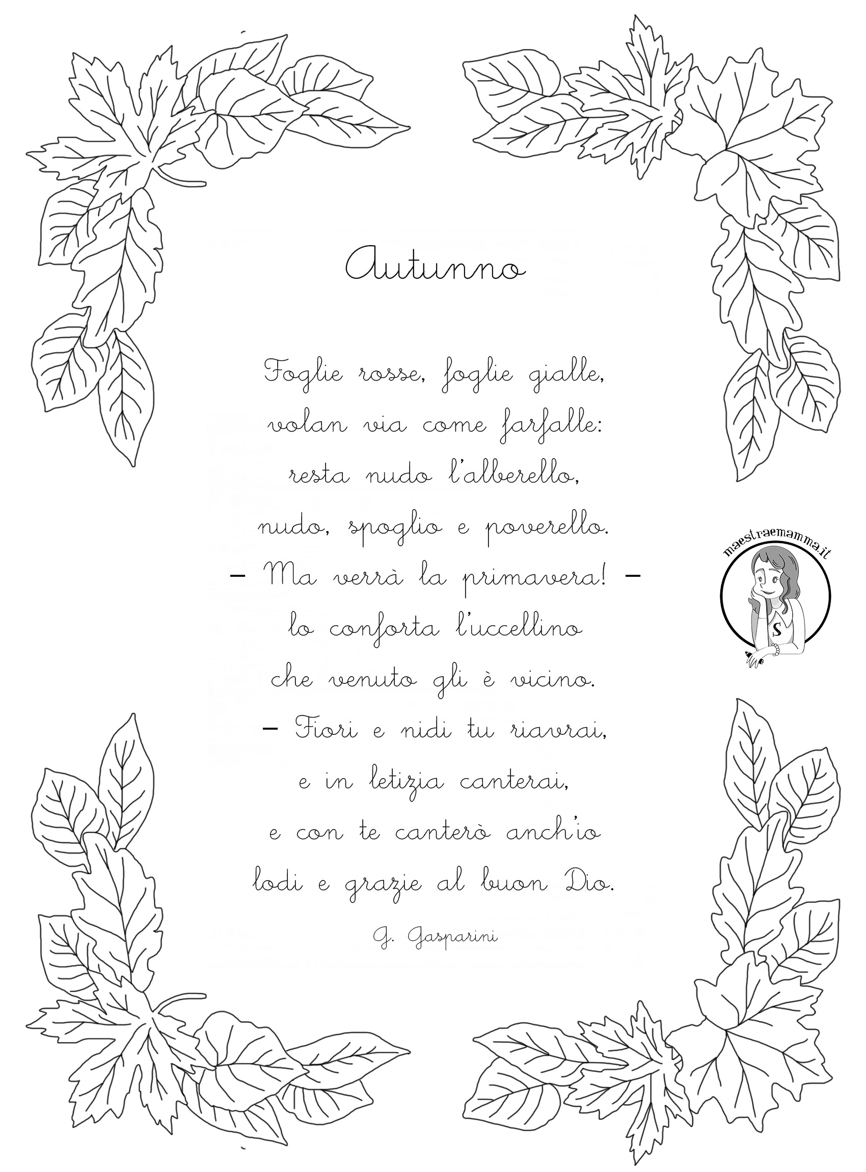 autunno poesia scuola per bambini di gasparini