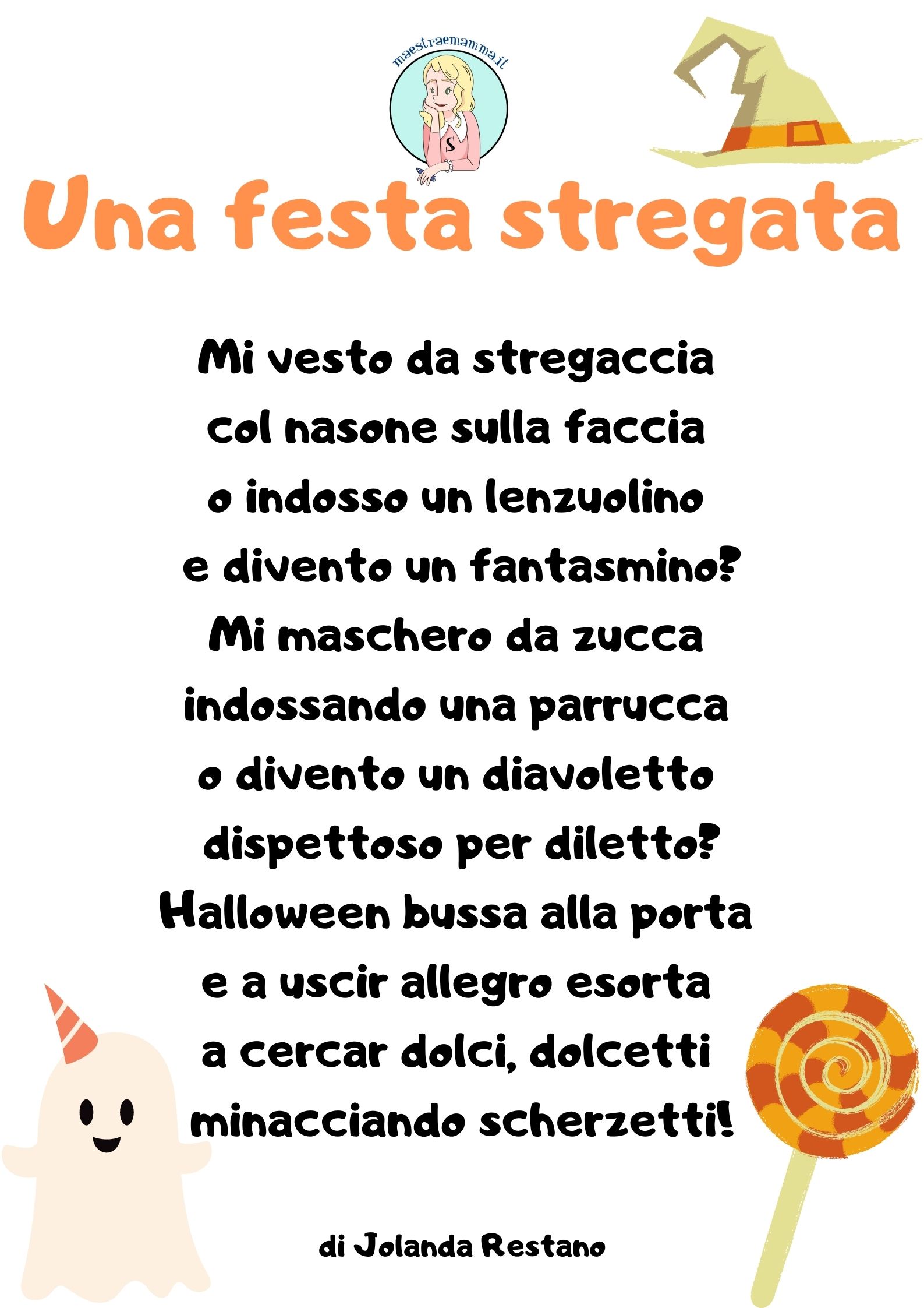 Una festa stregata-scheda didattica-Dettato Halloween - classe seconda e terza scuola primaria