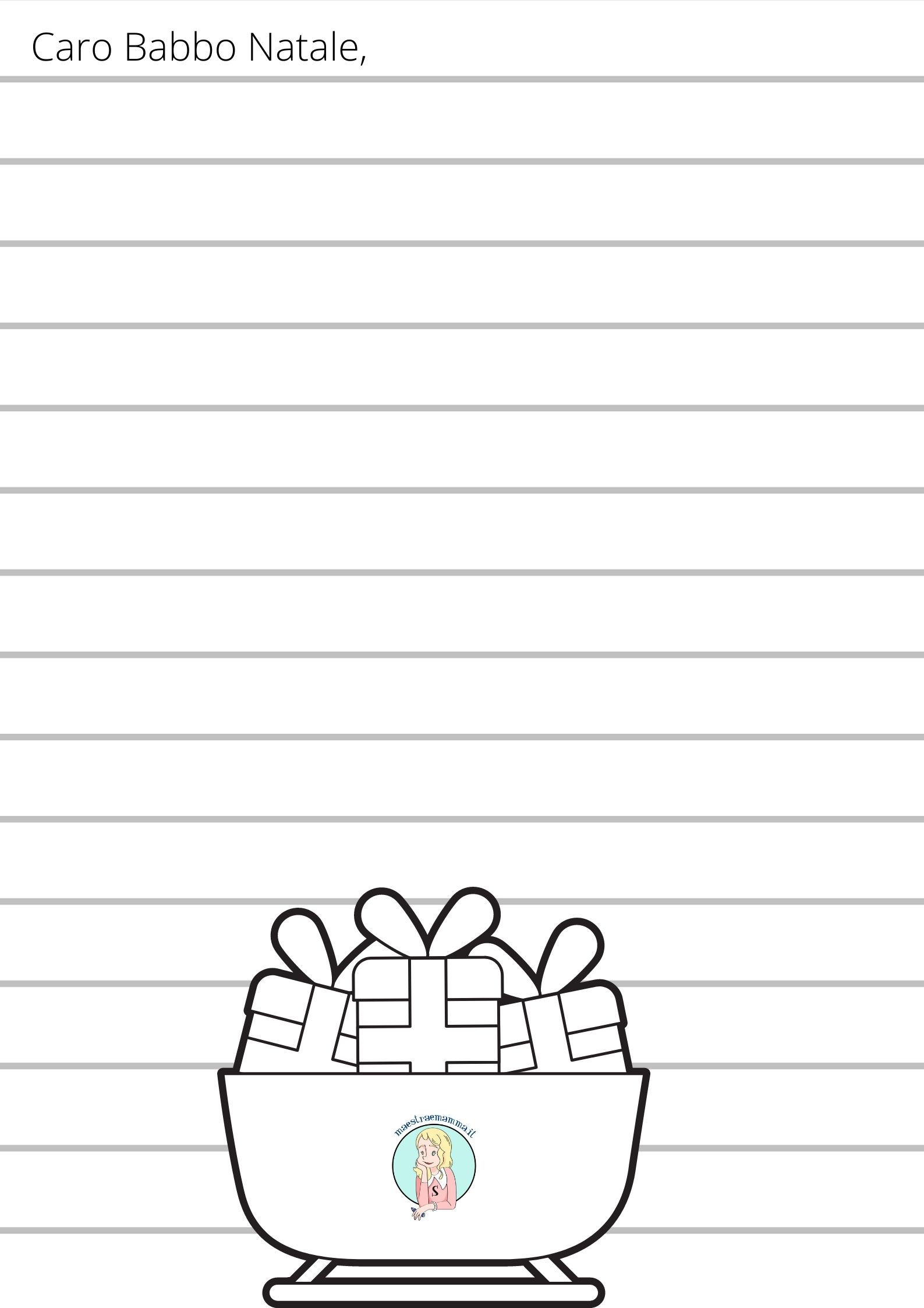 Letterina di Babbo Natale da stampare