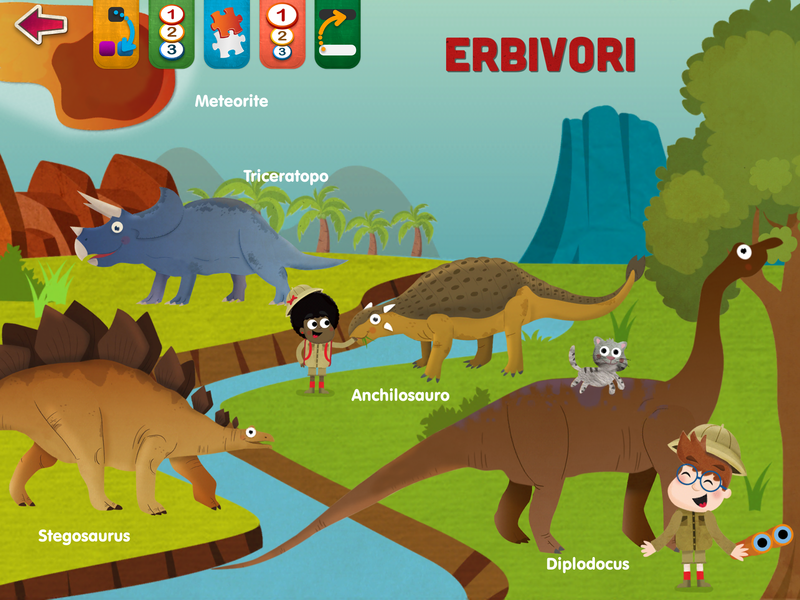 storia facile per la classe terza digitale un app applicazione educativa per scoprire come erano i dinosauri