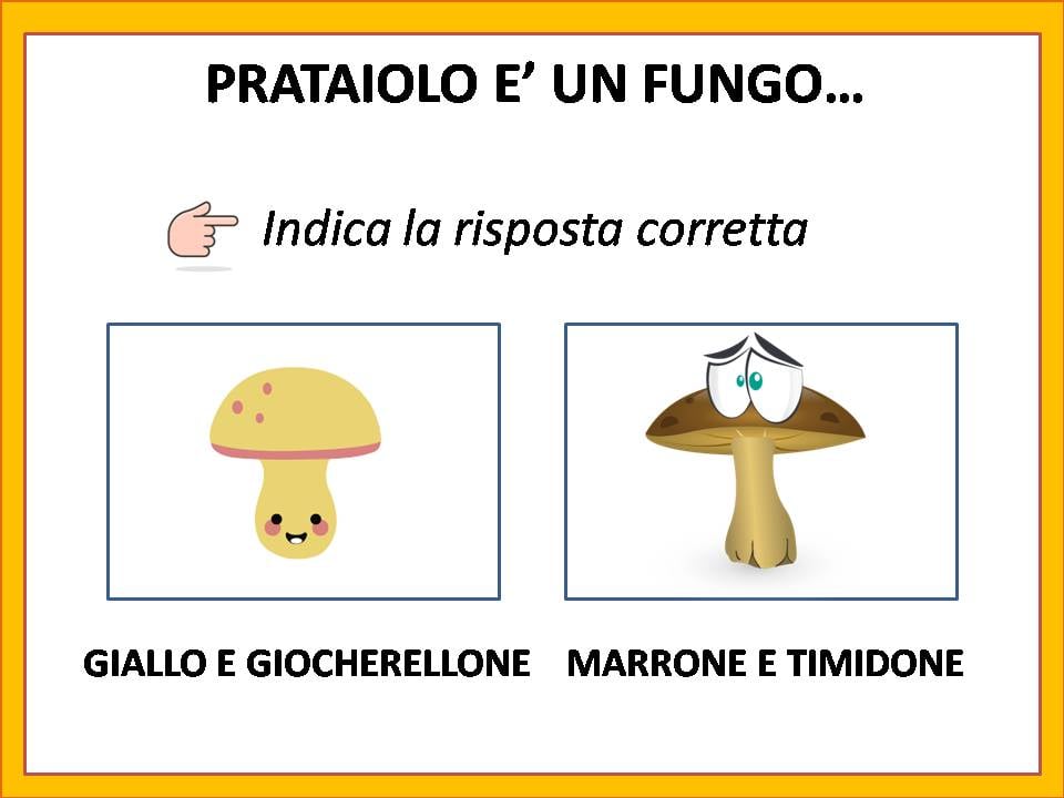 Comprensione del testo: il bosco in autunno con il fungo Chiodino