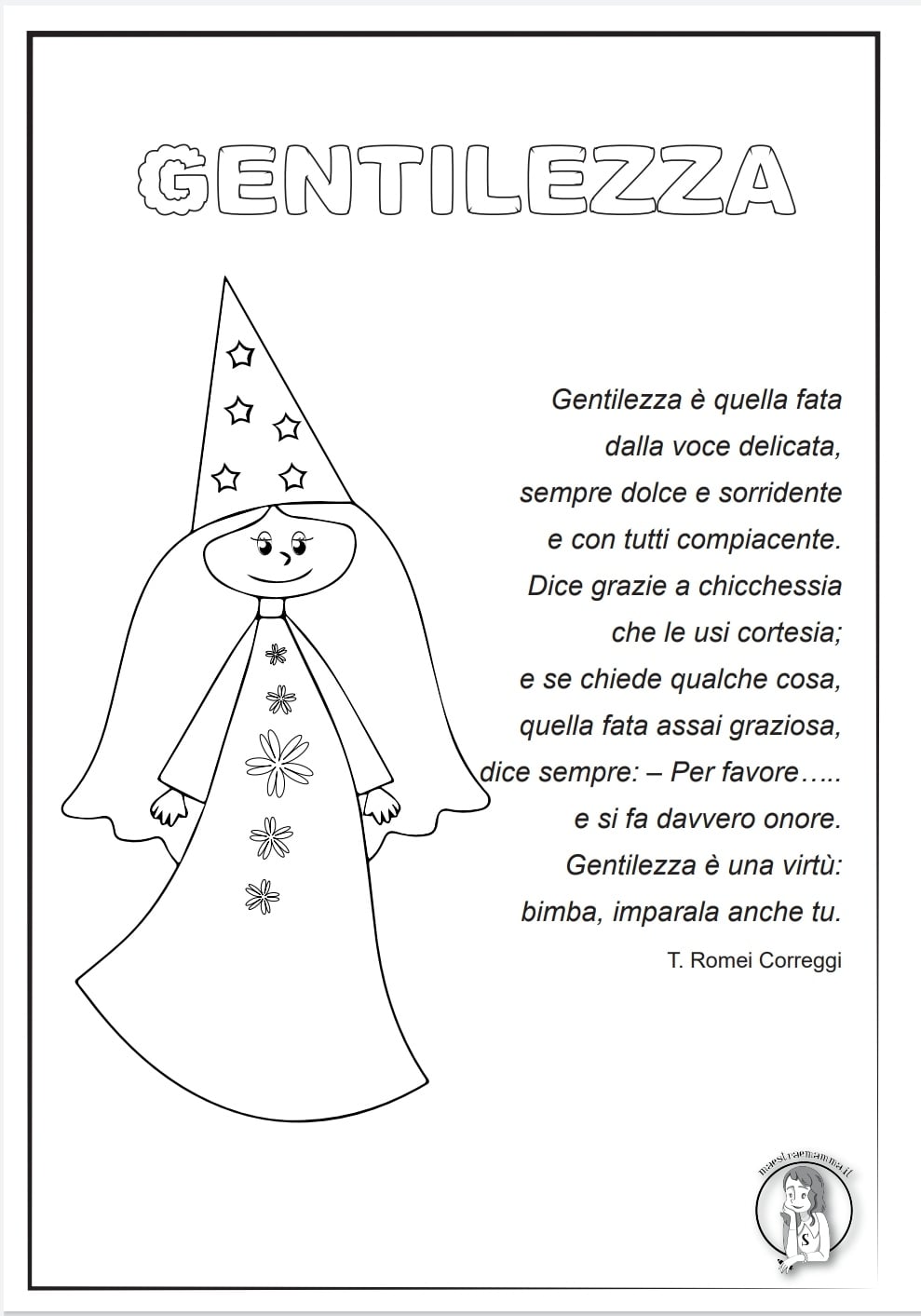 Poesia della fata della gentilezza giornata della gentilezza romei correggi poesia sulla gentilezza