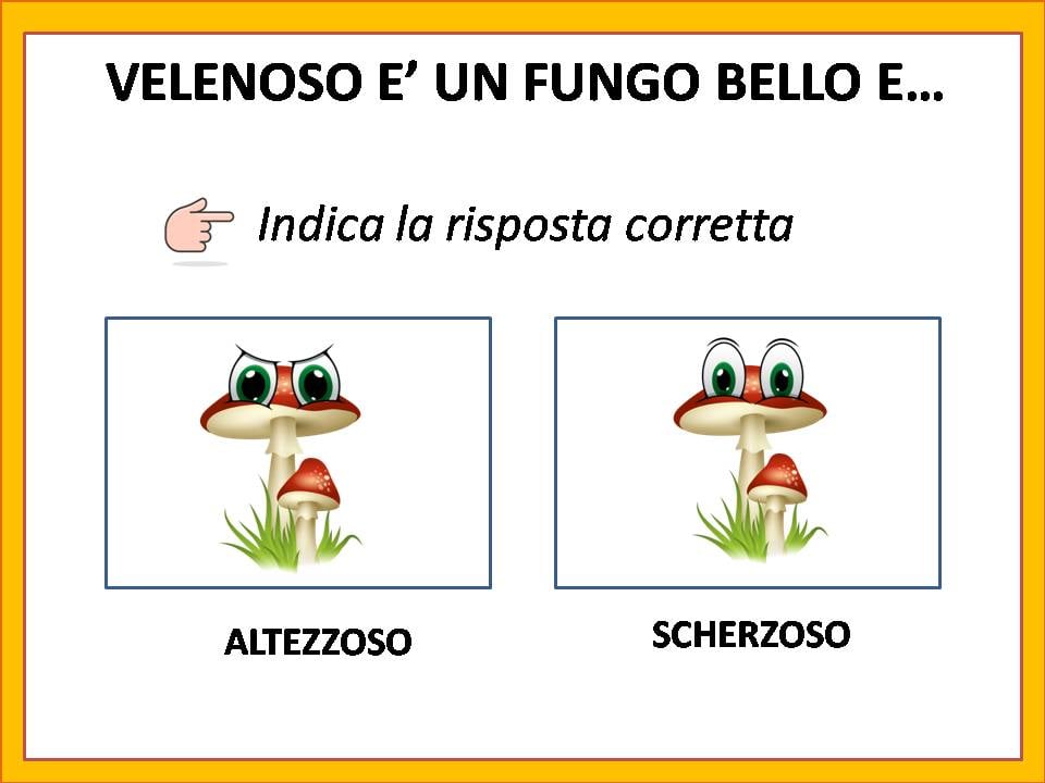 Comprensione del testo: il bosco in autunno con il fungo Chiodino