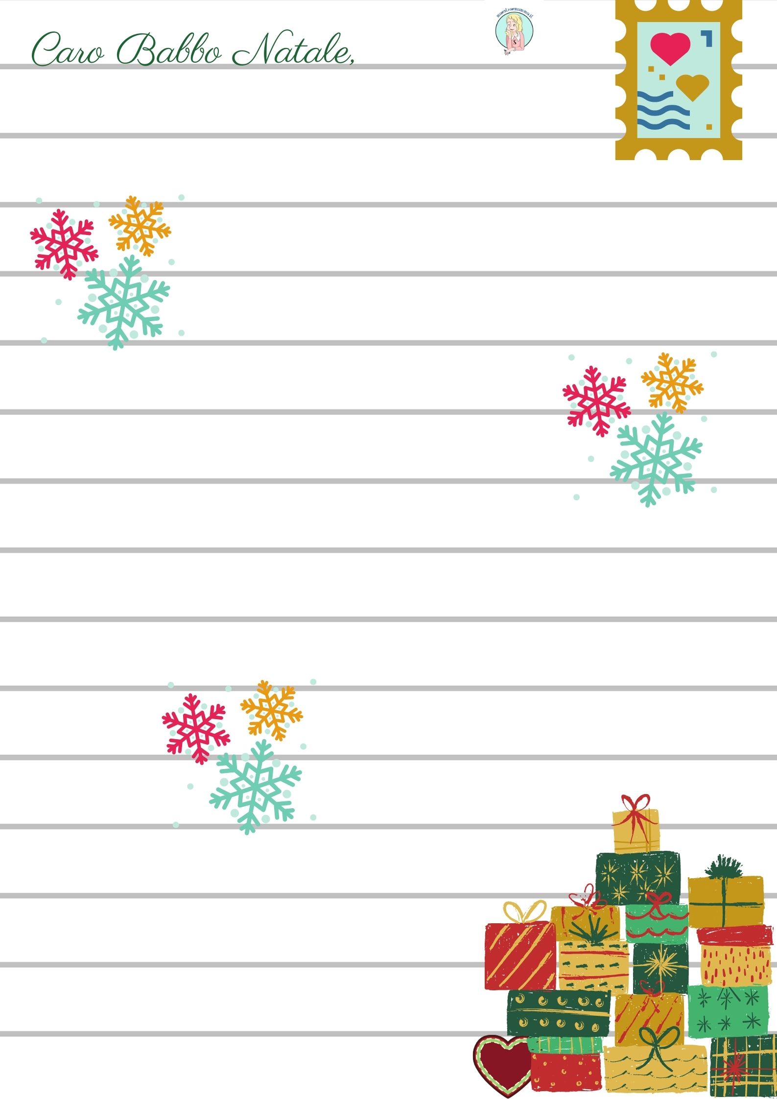 Letterina di Babbo Natale da stampare