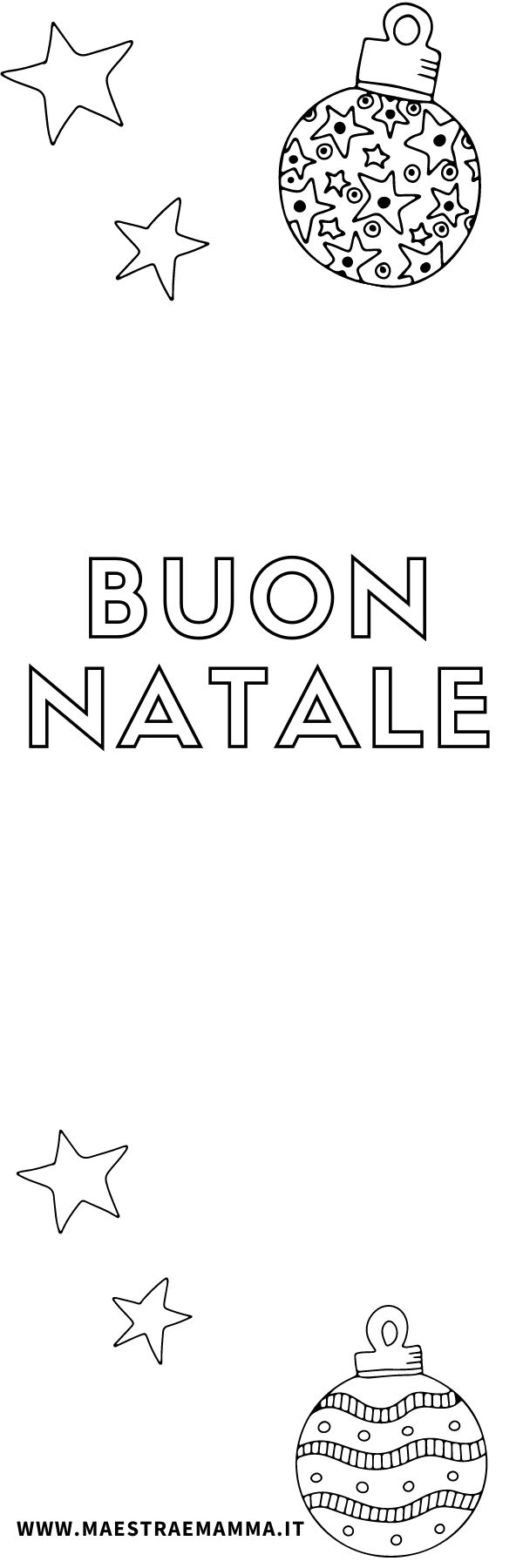 per bambini segnalibro a tema natale da colorare