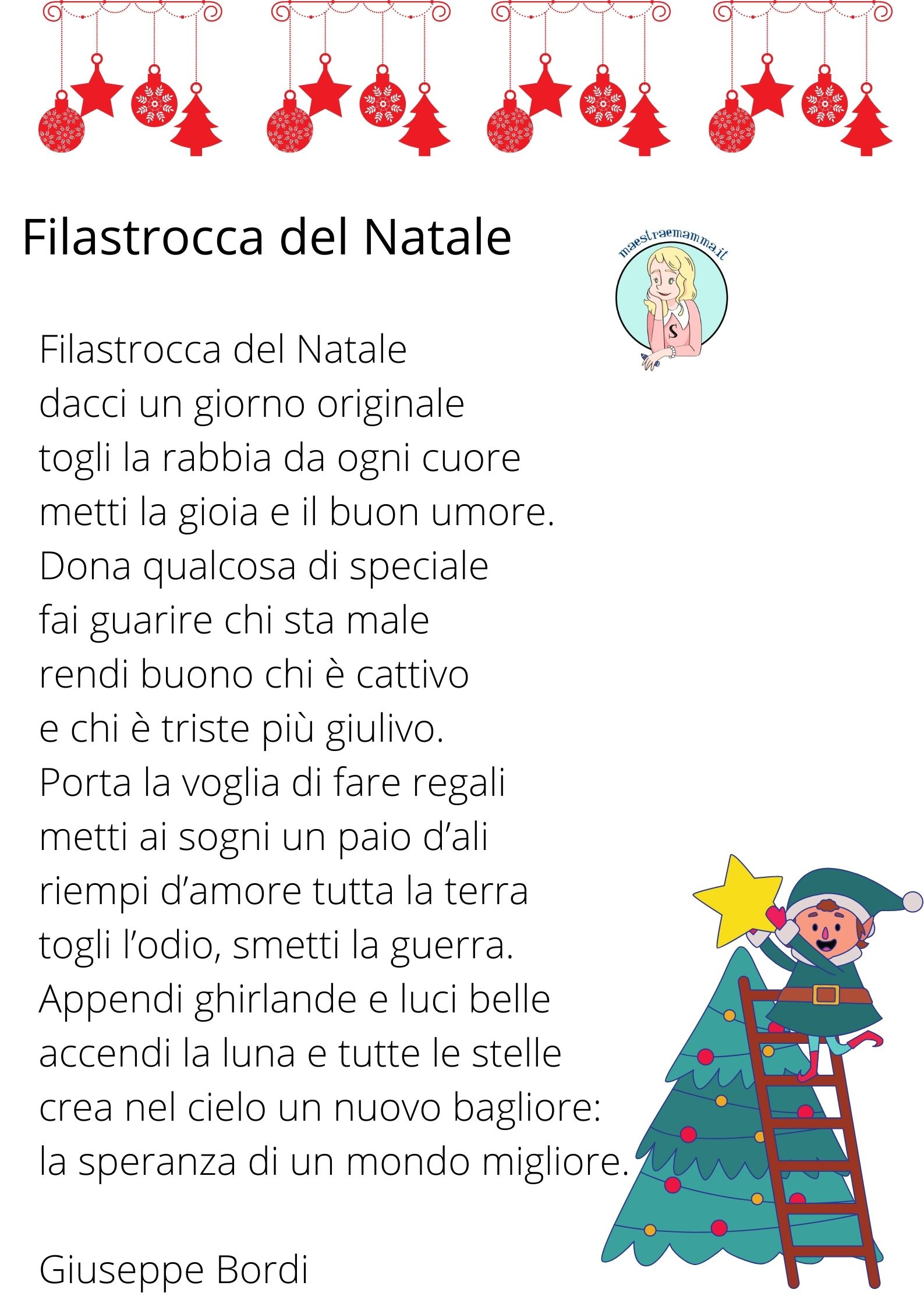 poesie filastrocca natale semplice divertente giuseppe bordi