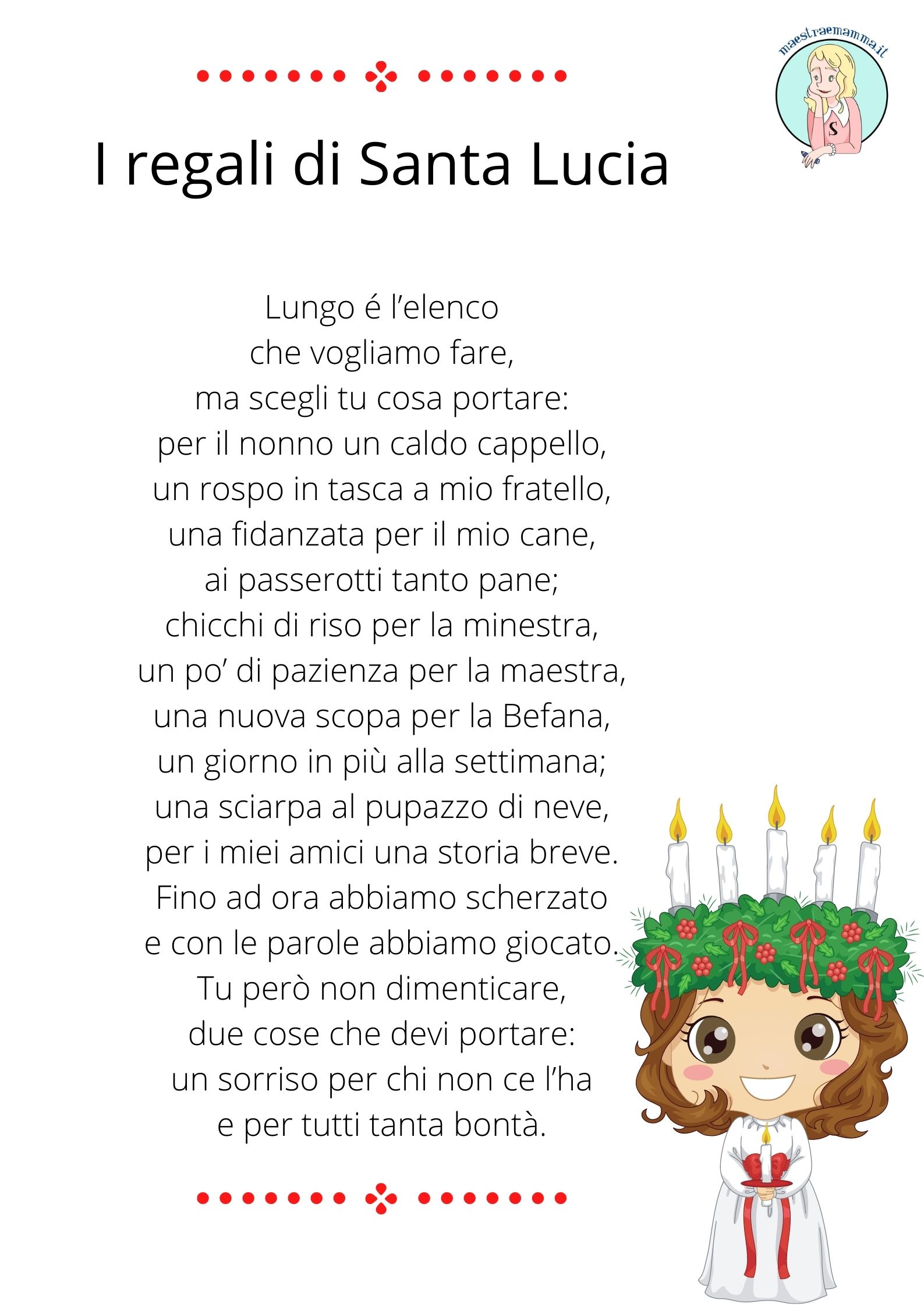 I regali di Santa Lucia (poesia)