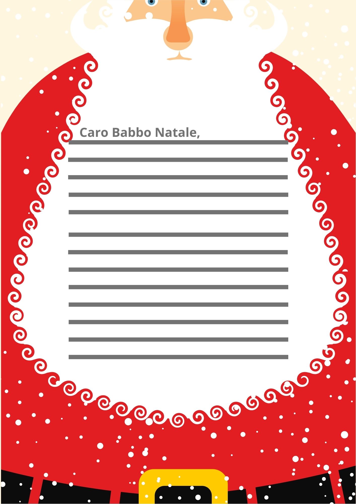 Letterina di Babbo Natale da stampare
