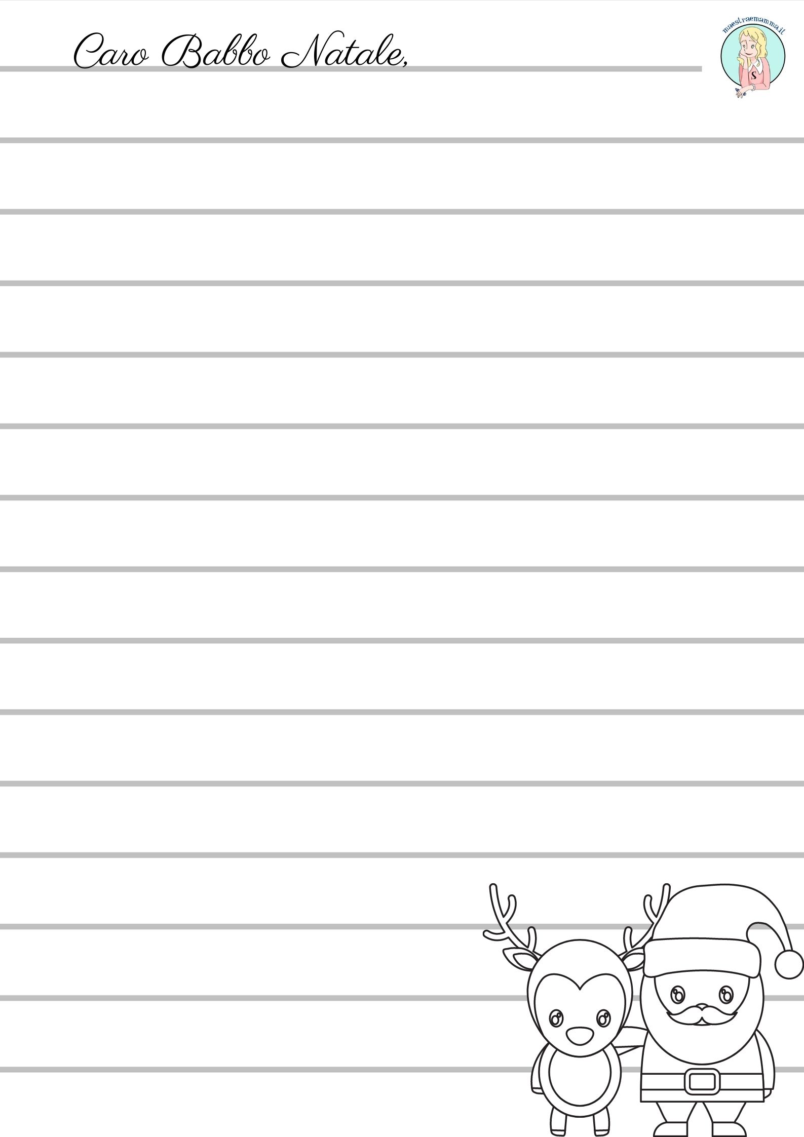 Letterina di Babbo Natale da stampare