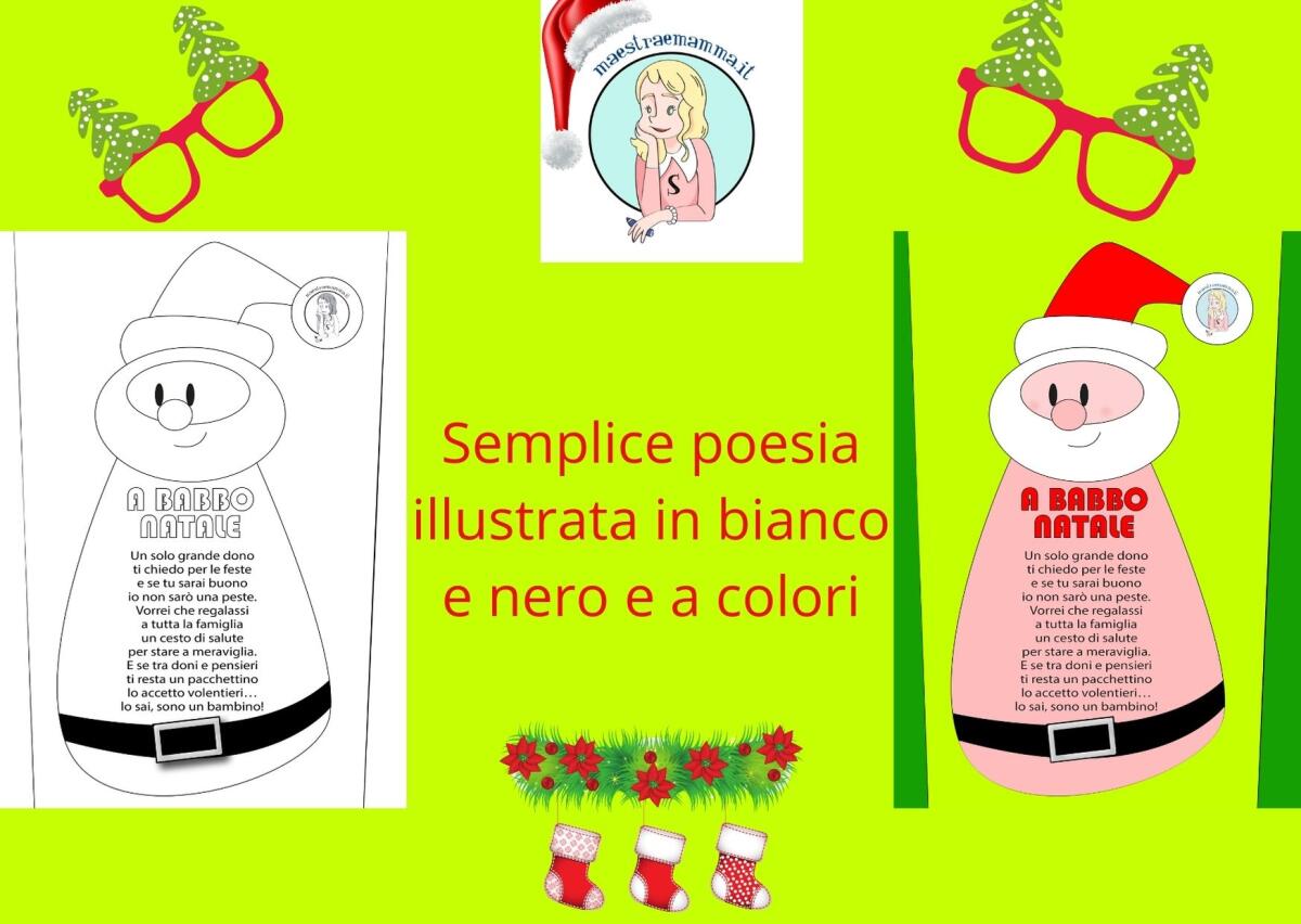A Babbo Natale - semplice poesia di Natale per bambini - 