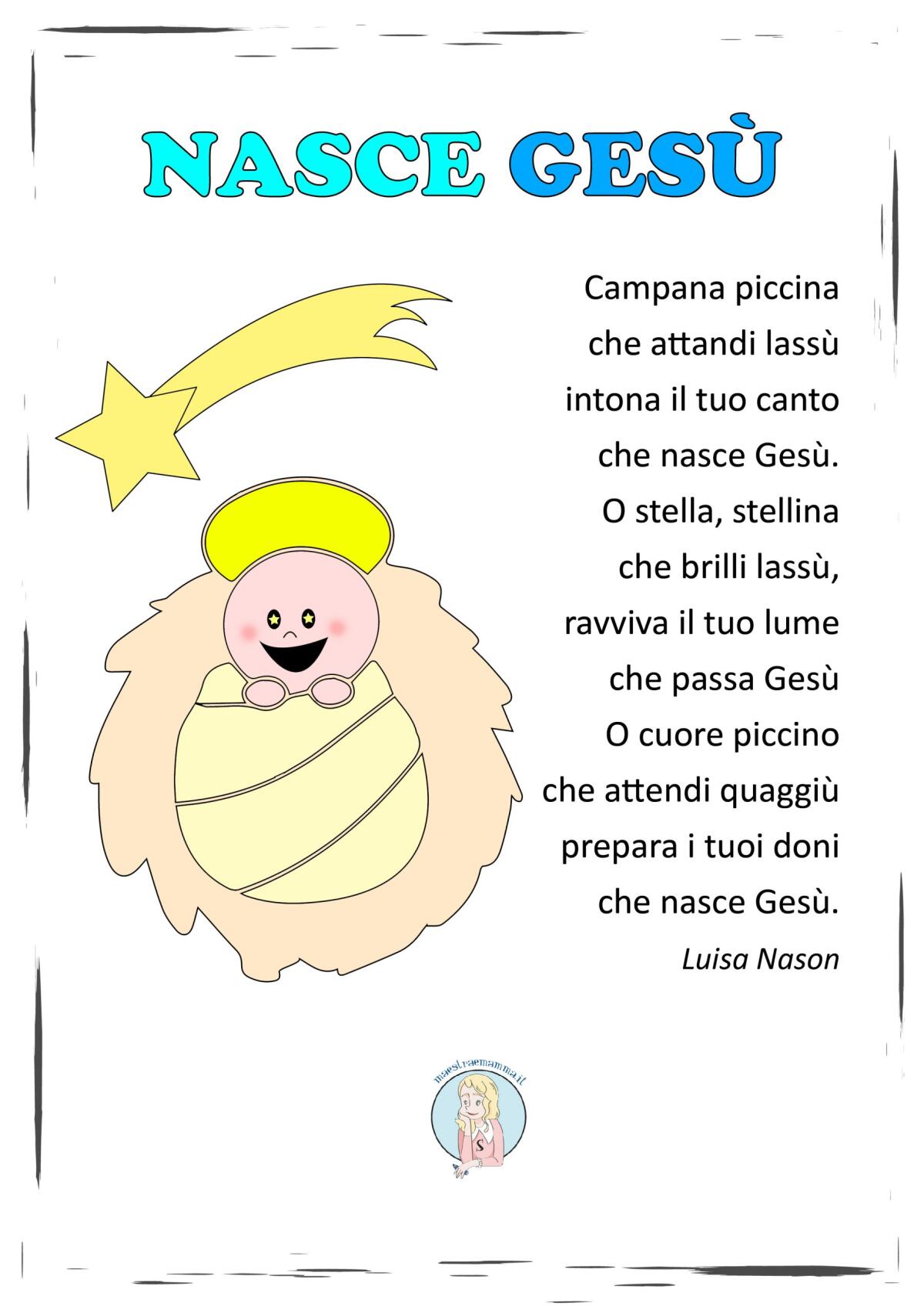 Nasce Gesù - poesia tradizionale per Natale - 