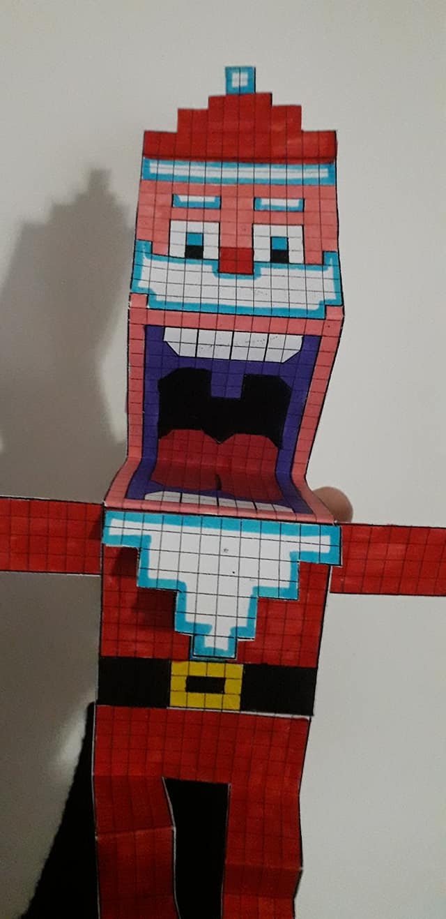 babbo natale in pixel art