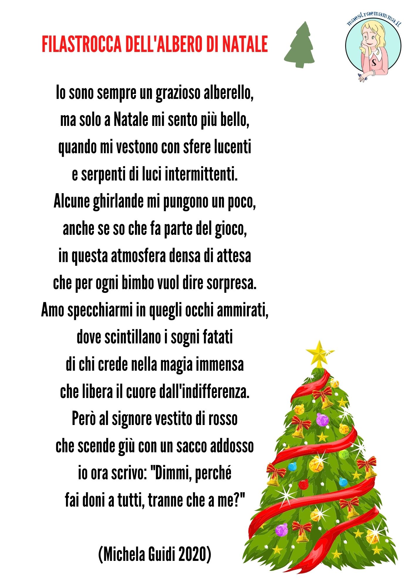 FILASTROCCA DELL'ALBERO DI NATALE