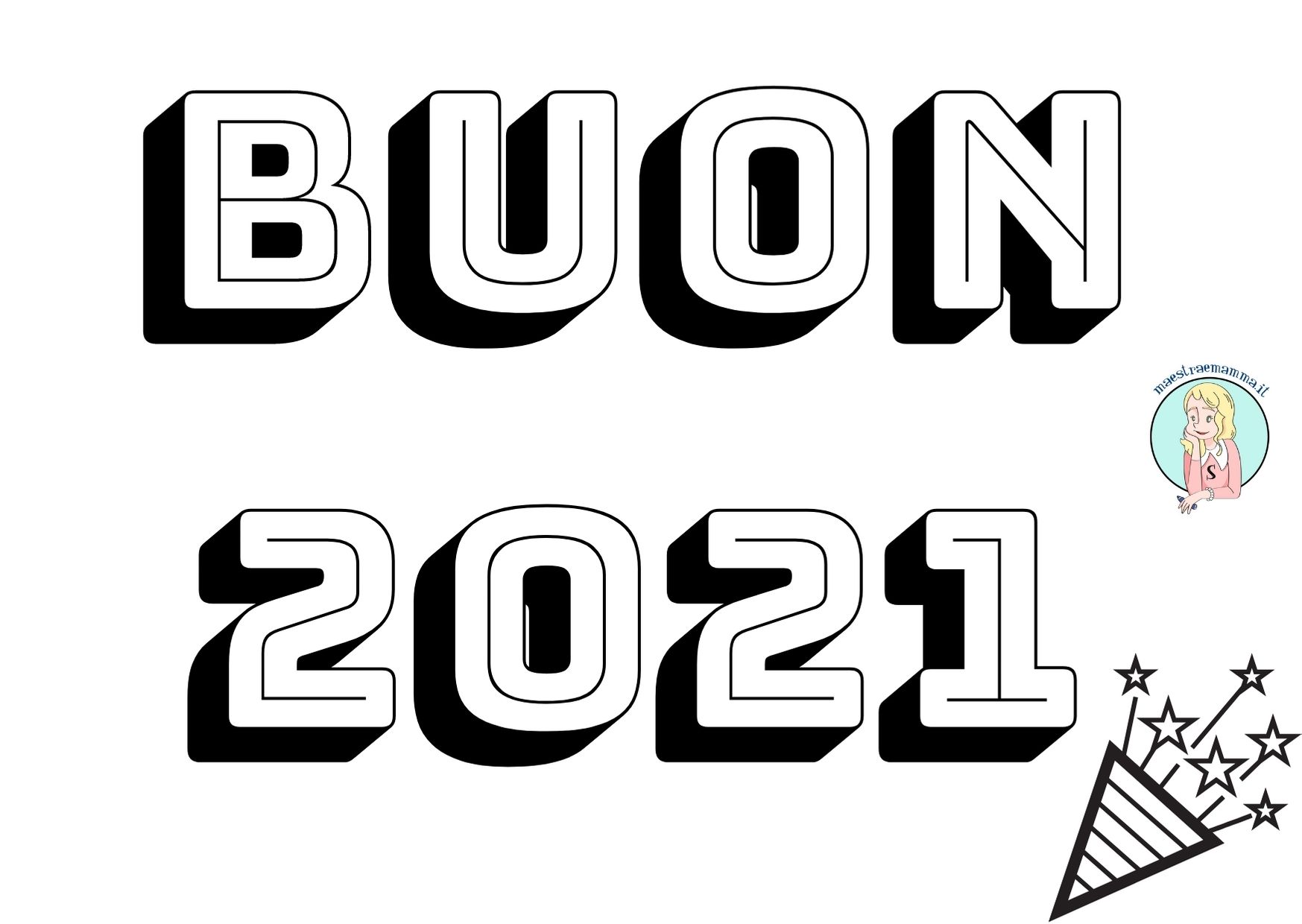 BUON 2021 DA COLORARE PER BAMBINI