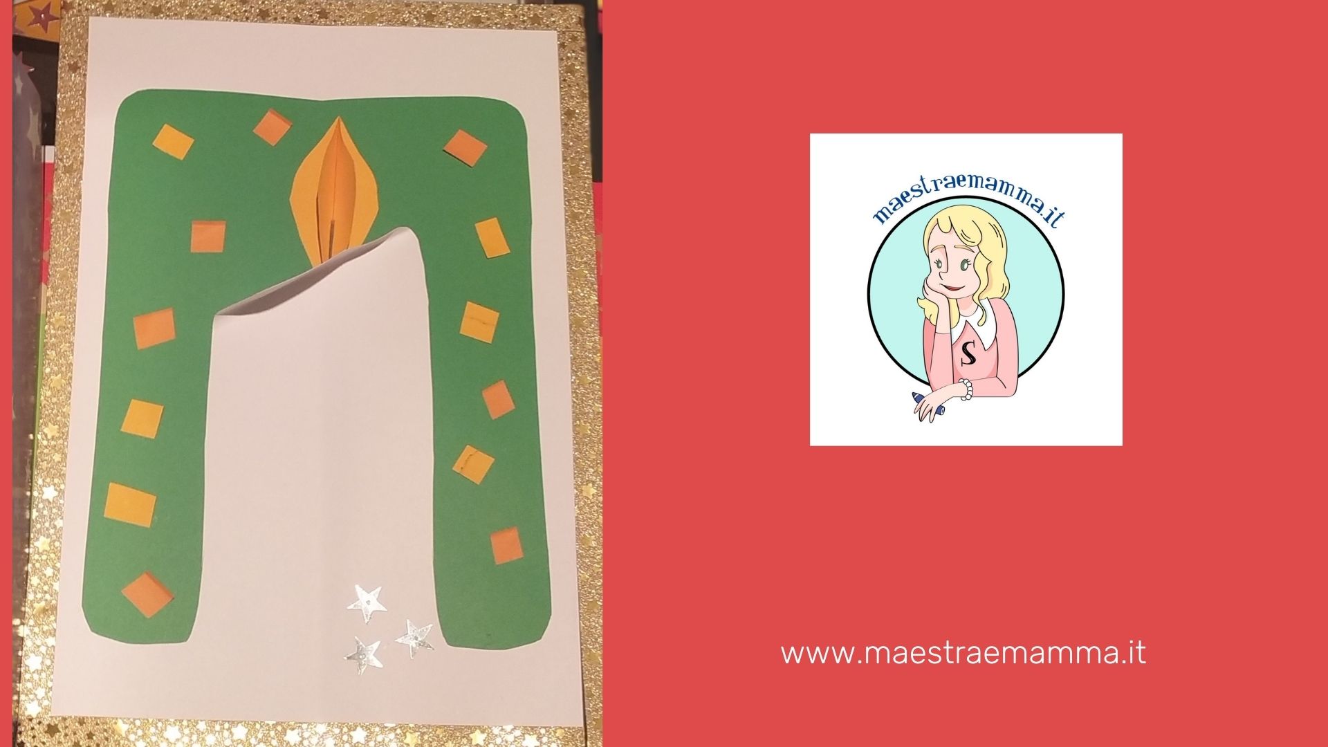 candele di carta fai da te per bambini per natale