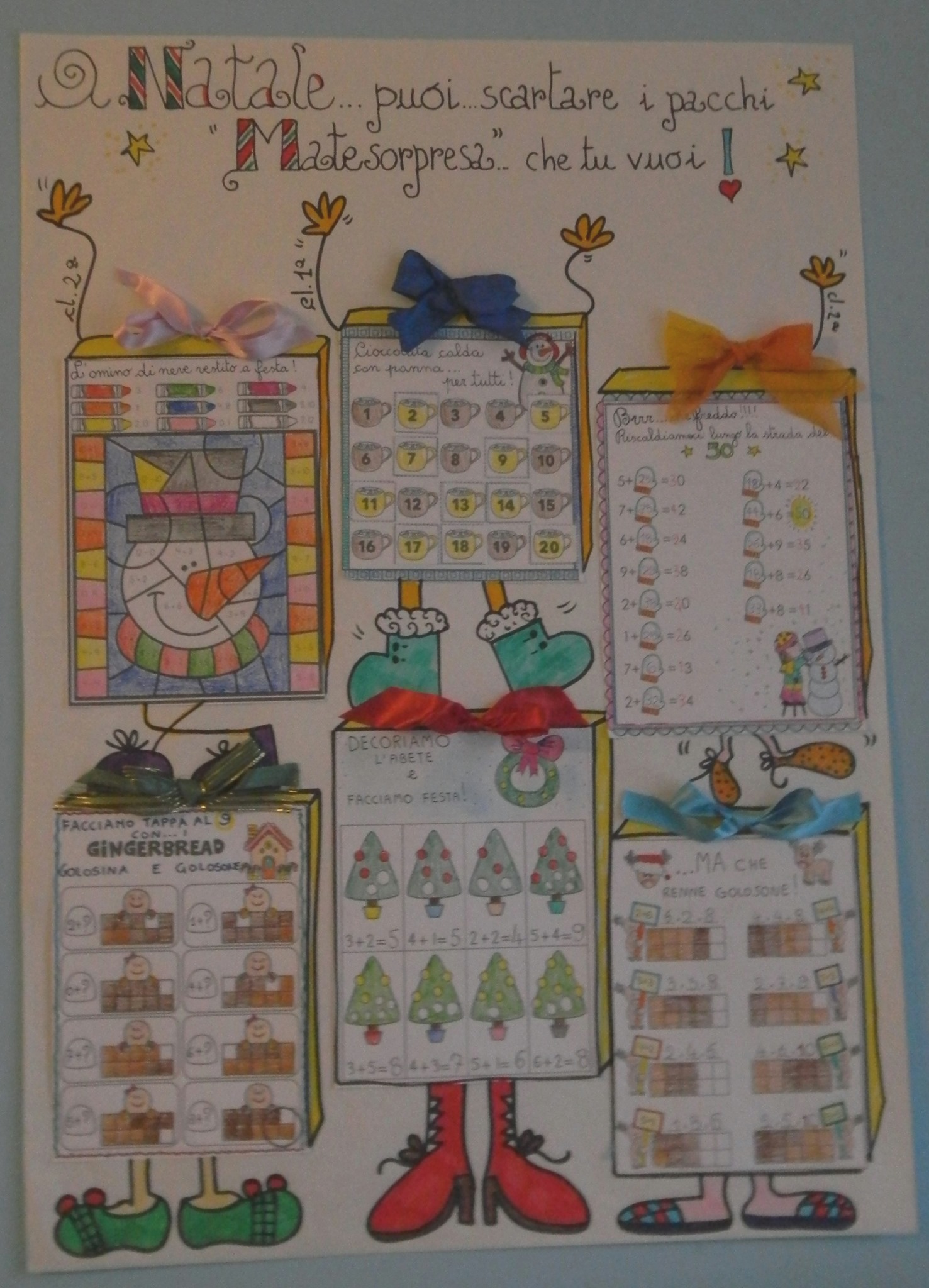 Superiamo la stanchezza e VIVIAMO A COLORI LA GIOIA dell' ATTESA...CALCOLANDO con la “MateNatale” in pacchi -operazioni con sorpresa! Perché...”A NATALE puoi...scartare i “MATEdono” che tu vuoi!