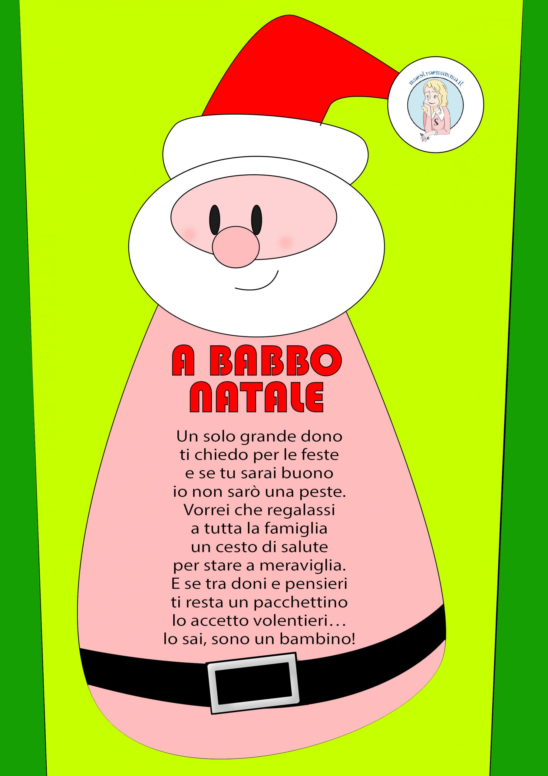 A Babbo Natale - semplice poesia per bambini