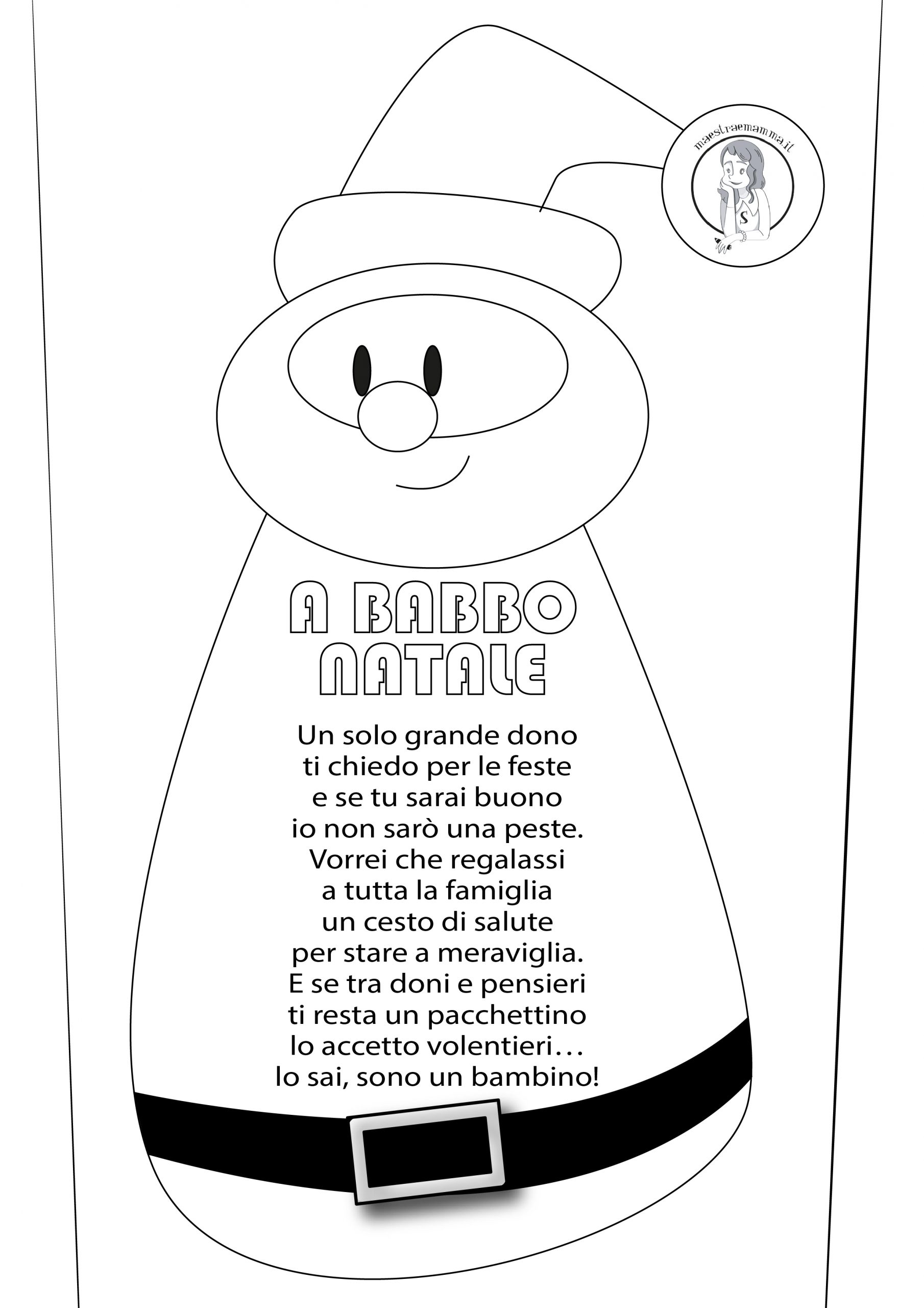A Babbo Natale - semplice poesia per bambini