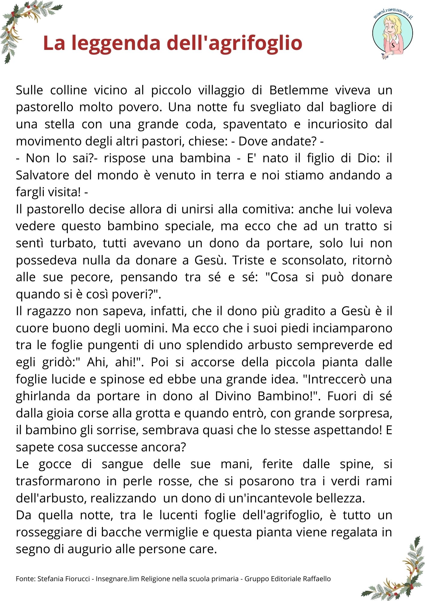 La leggenda dell'agrifoglio