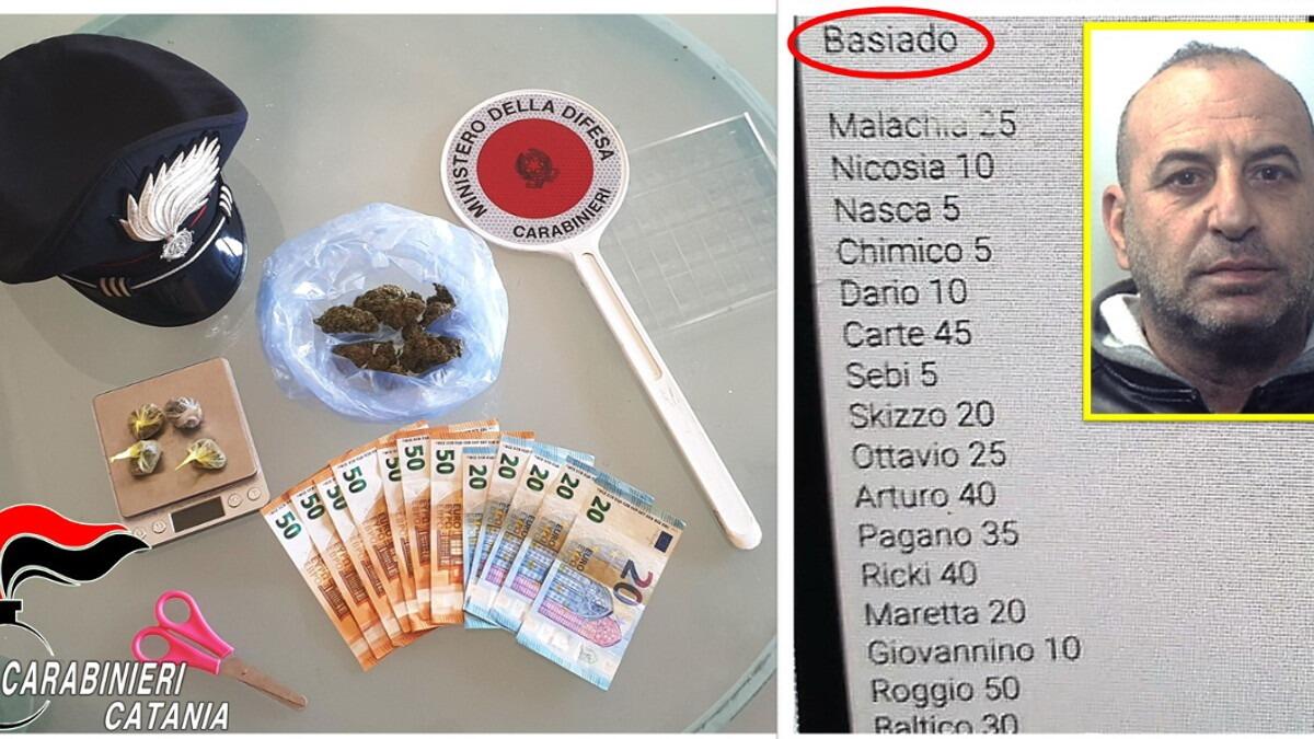Gravina di Catania, spacciava e teneva una lista clienti dello "Baseado" sullo smartphone: arrestato 48enne - 