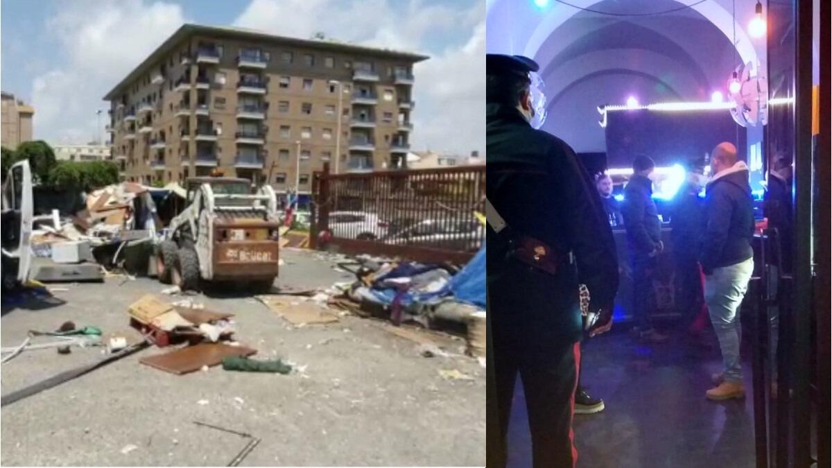 Controlli anti Covid: chiuso pub Area 51, sgomberata tendopoli zona Corso Sicilia ed elevate oltre 50 sanzioni tra venditori abusivi e sosta selvaggia - 