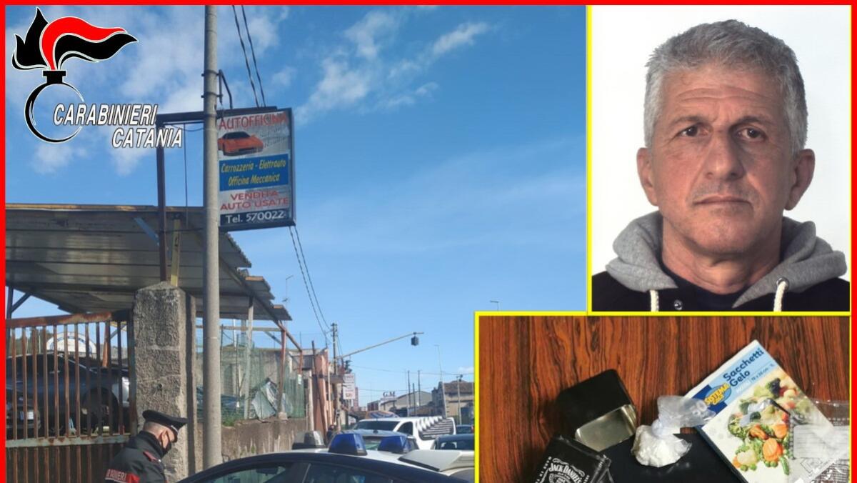Catania, cocaina nascosta nell'autofficina abusiva: arrestato esponente di spicco del clan Santapaola-Ercolano - 