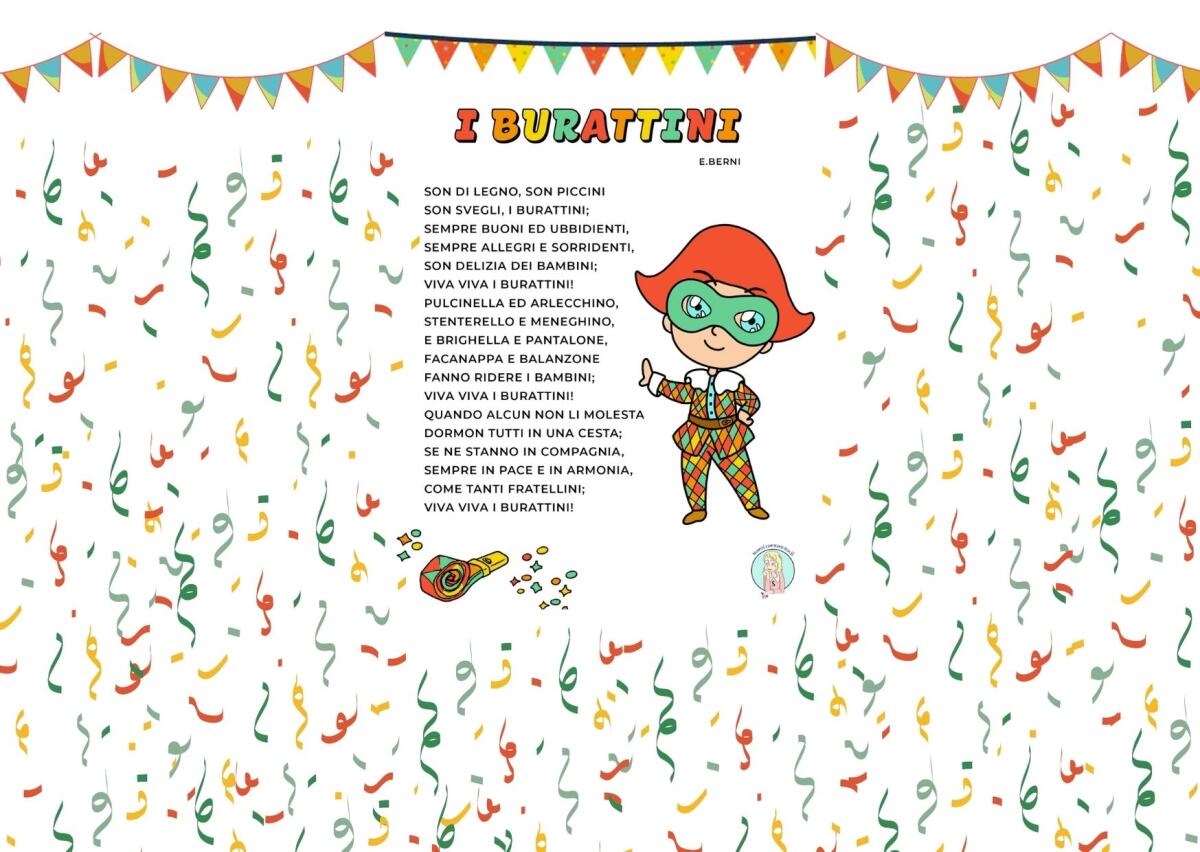Filastrocca di Carnevale scuola primaria: "I burattini"  - 