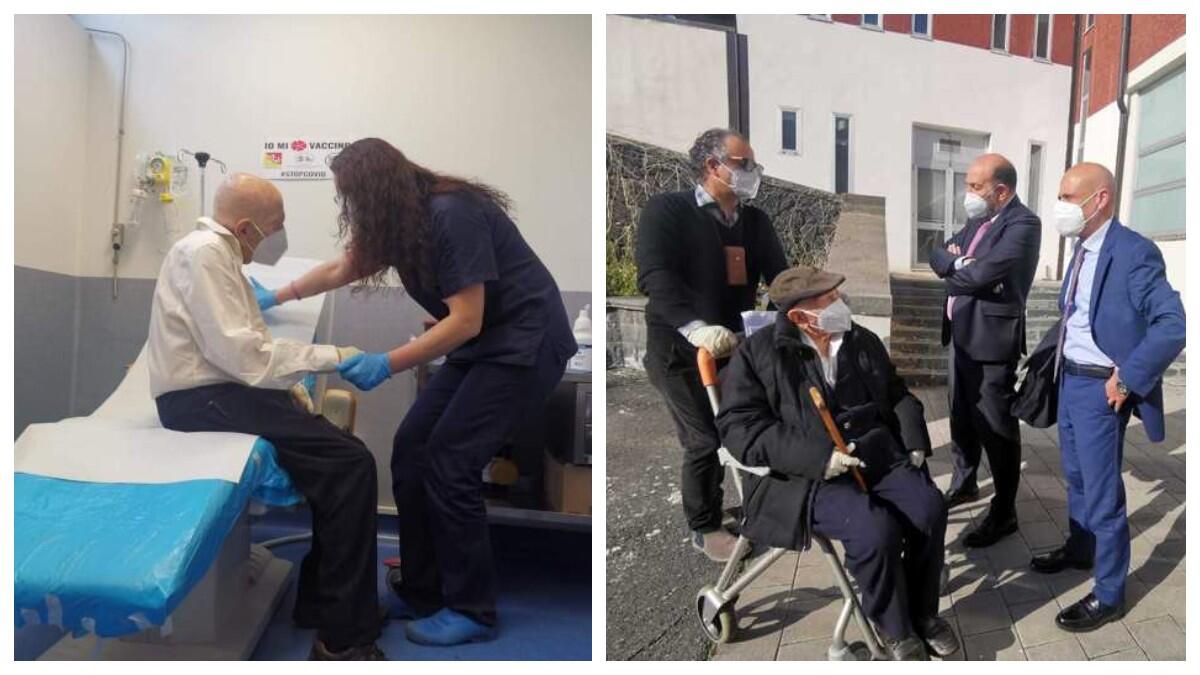 Vaccino anti Covid, il Policlinico di Catania accoglie il paziente più anziano in Sicilia - 