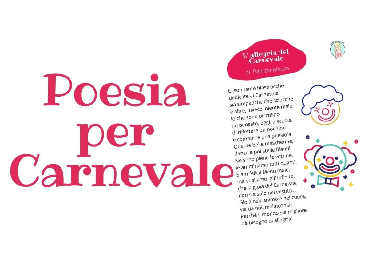 Filastrocca di Carnevale - L'allegria di Carnevale di Patrizia Mauro - 