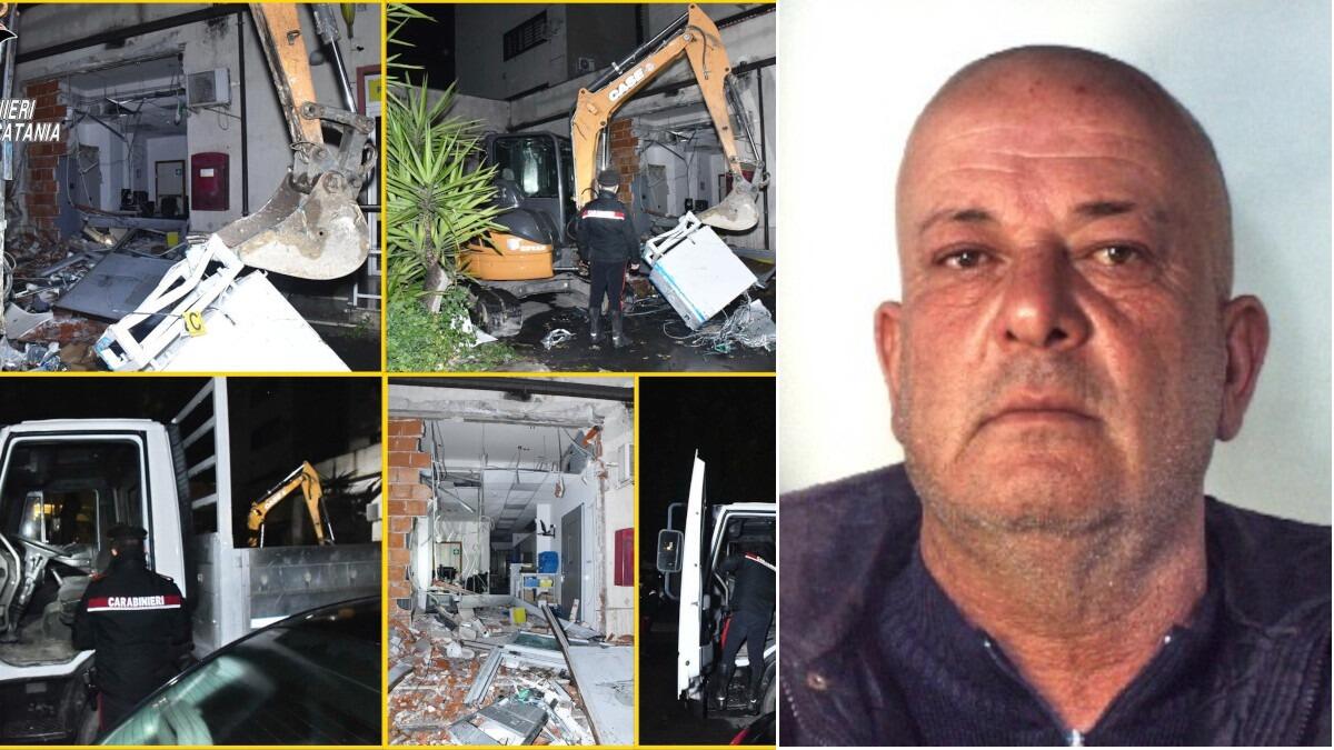 Librino: Tenta furto dello sportello automatico ATM con escavatore nell’ufficio postale di viale Nitta demolendone i locali, arrestato - 