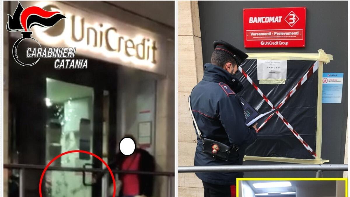 Biancavilla, 38enne rumena prova a sfondare la vetrina di una filiale Unicredit con un martello - 