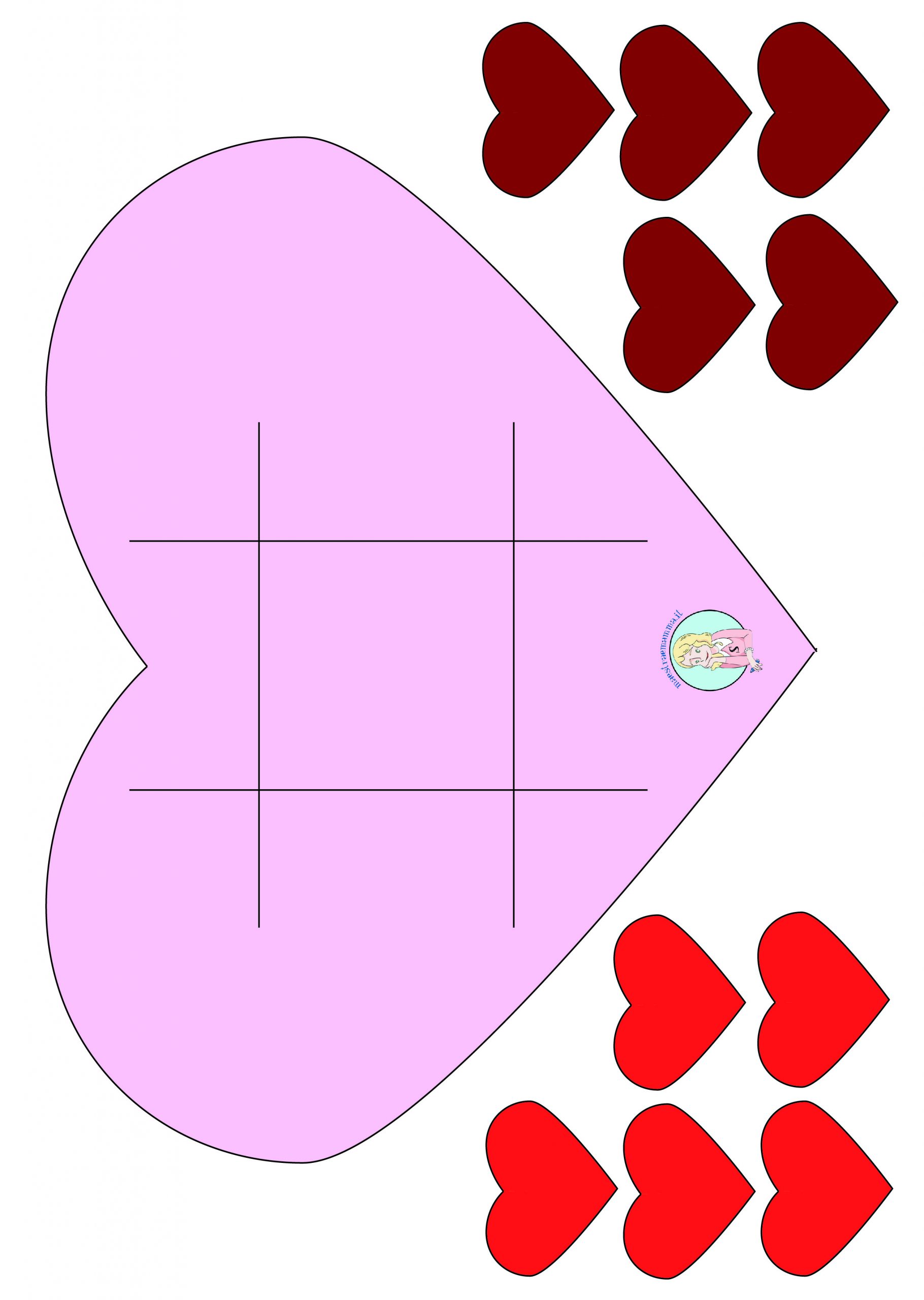 idea regalo-san valentino biglietti per bambini-Lavoretto per San Valentino per bambini - tris