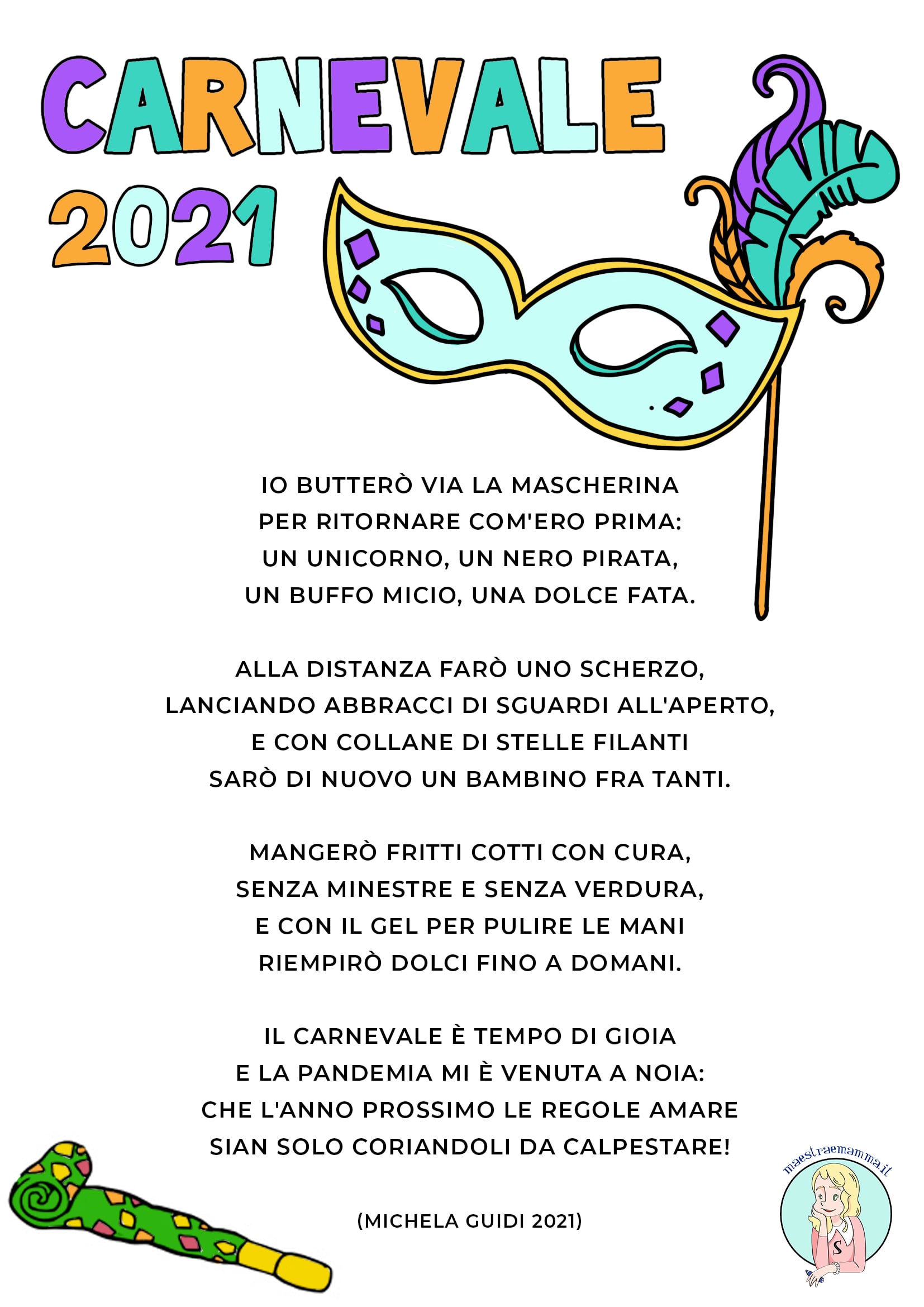 carnevale 2021 poesia di michela guidi