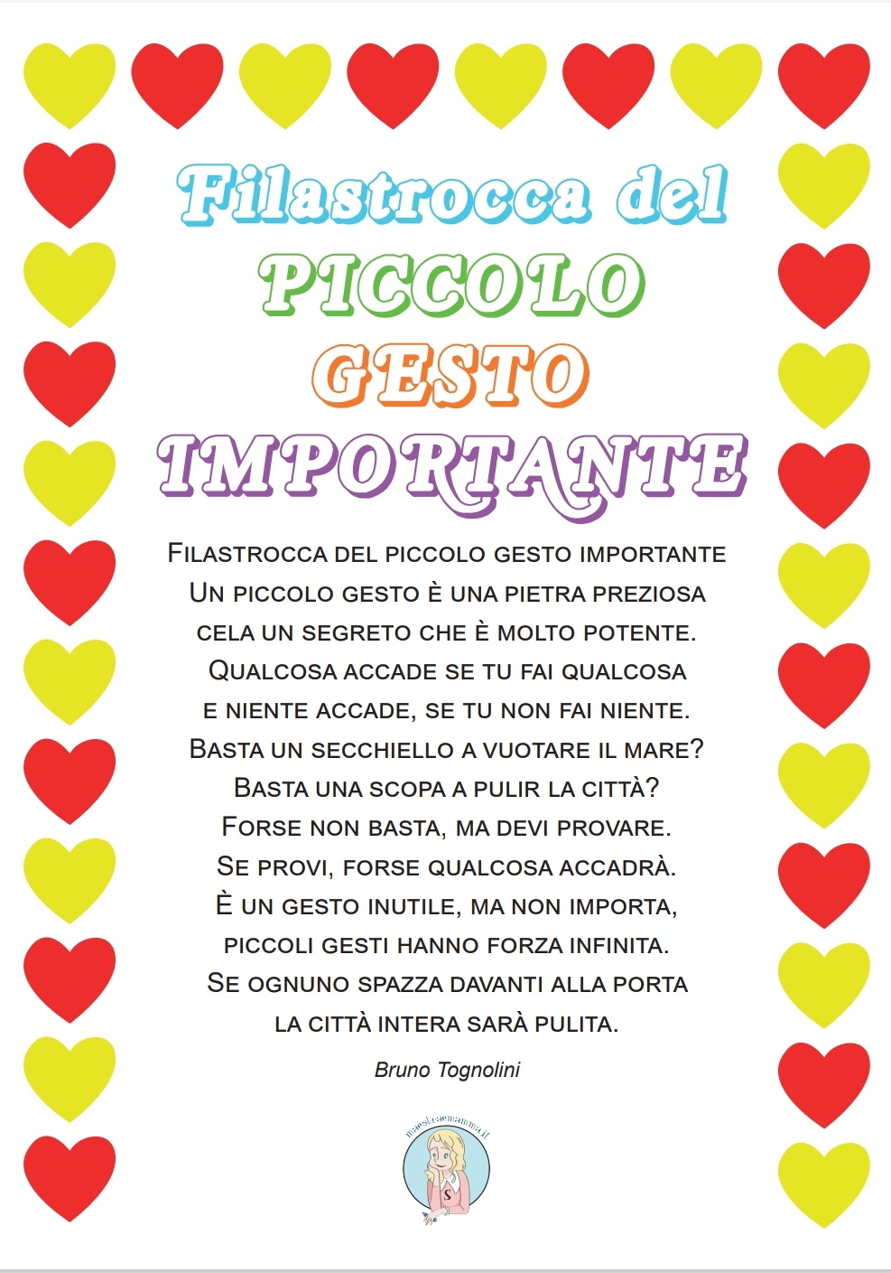 Filastrocca del piccolo gesto importante