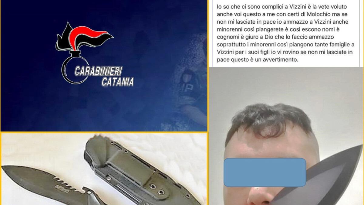 Vizzini, gravi minacce su Facebook: 32enne posta di voler compiere una strage - 