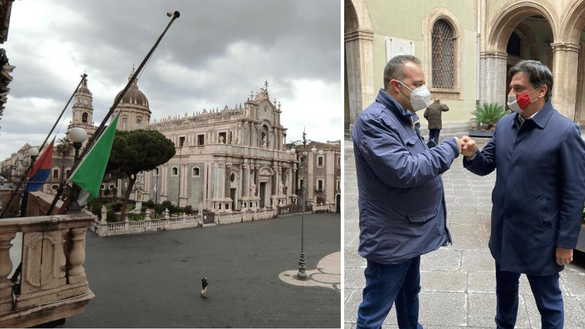 Giornata in memoria delle vittime del Coronavirus: bandiere a mezz’asta e minuto di silenzio a Palazzo degli Elefanti - 