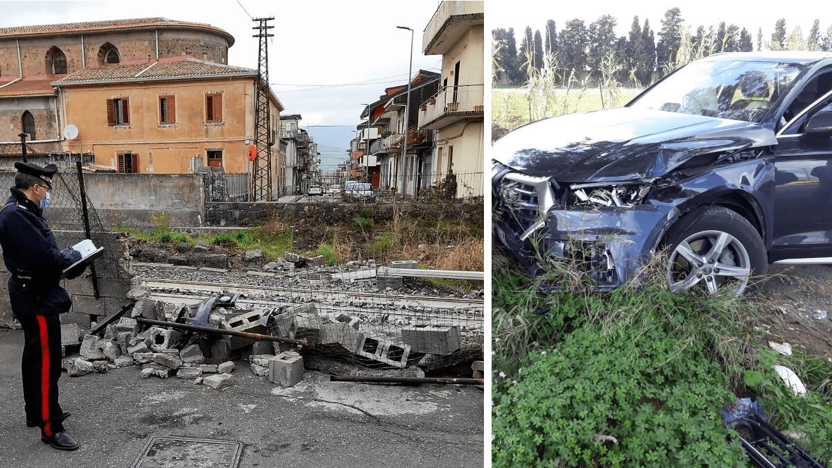 Randazzo: giovane ubriaco alla guida di un Audi Q5 si schianta contro il muretto e dà false generalità per tre volte - 