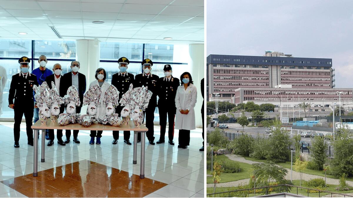 I Carabinieri donano le uova pasquali ai piccoli degenti dell’Emato-Oncologia del Policlinico - 