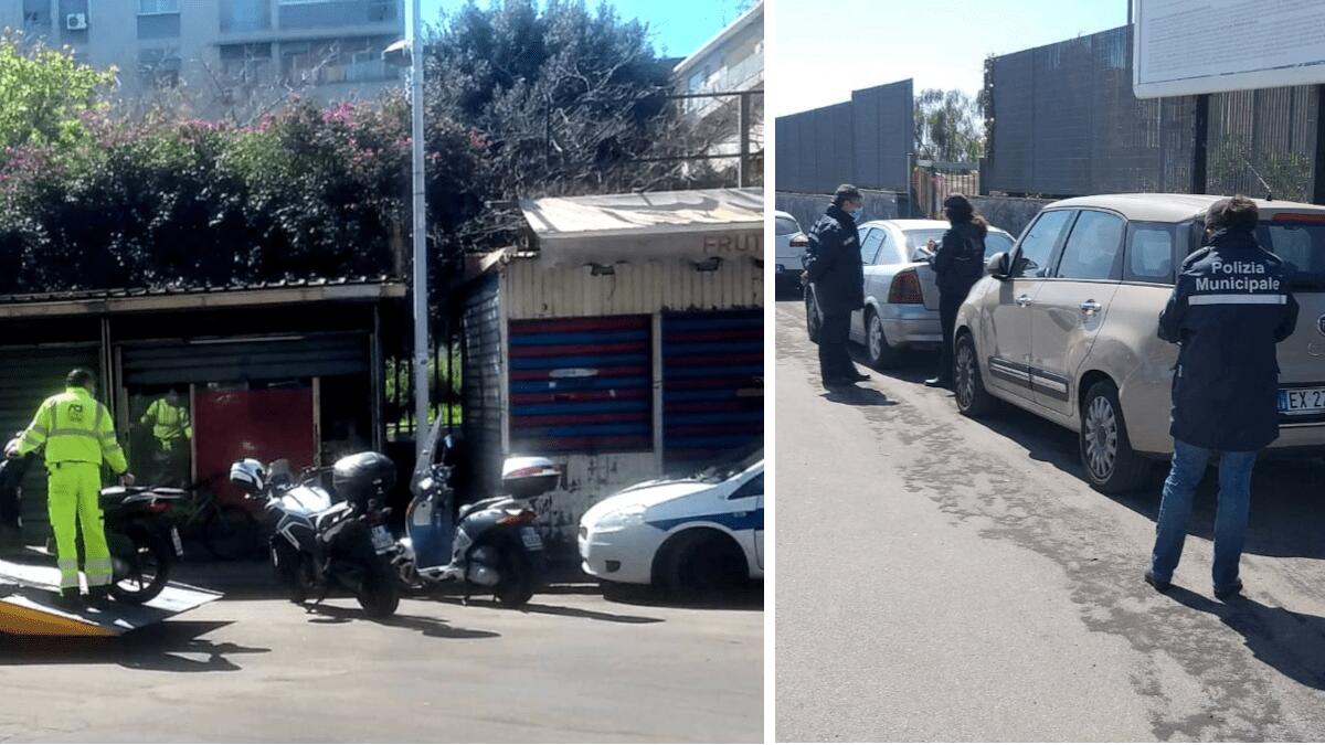 Polizia Locale: raffica di sequestri e multe in piazza Risorgimento, via Santa Sofia e piazza Bovio - 