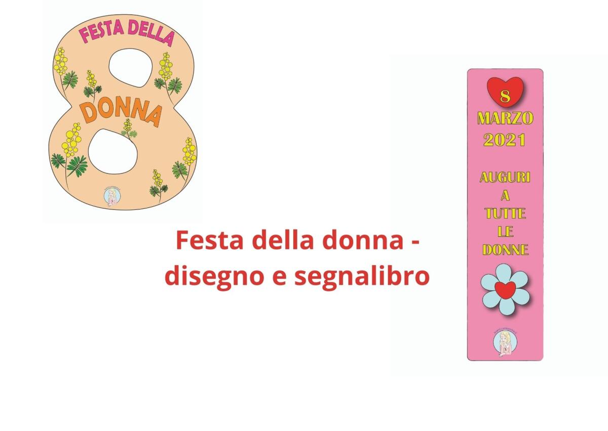 Disegni festa della donna e segnalibri da stampare - 