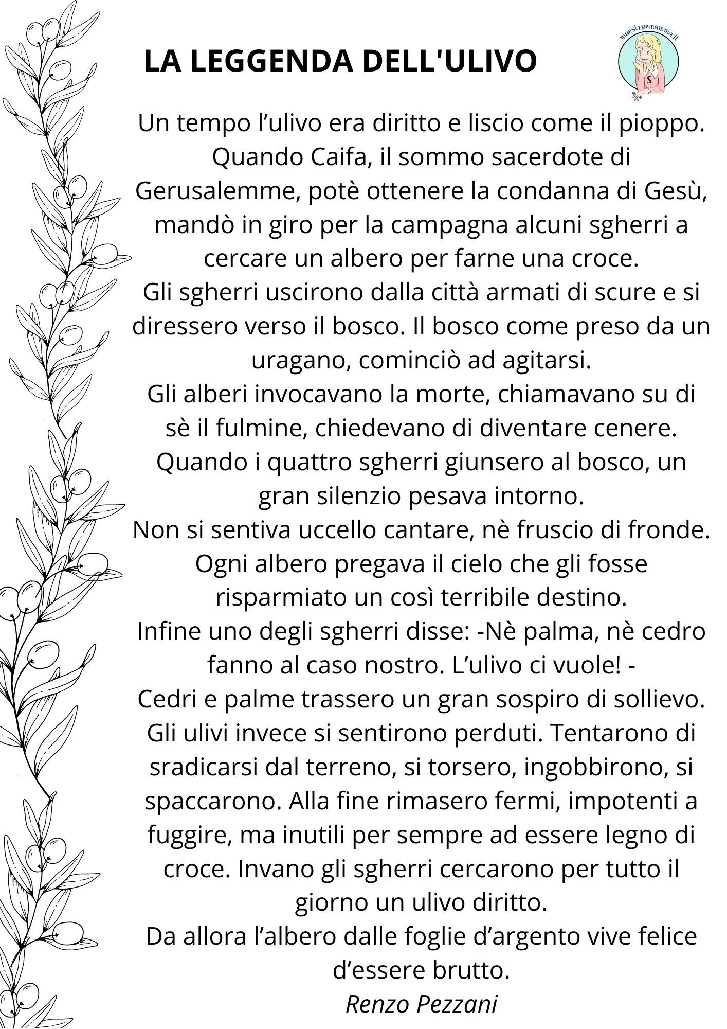 La leggenda dell’ulivo – Renzo Pezzani