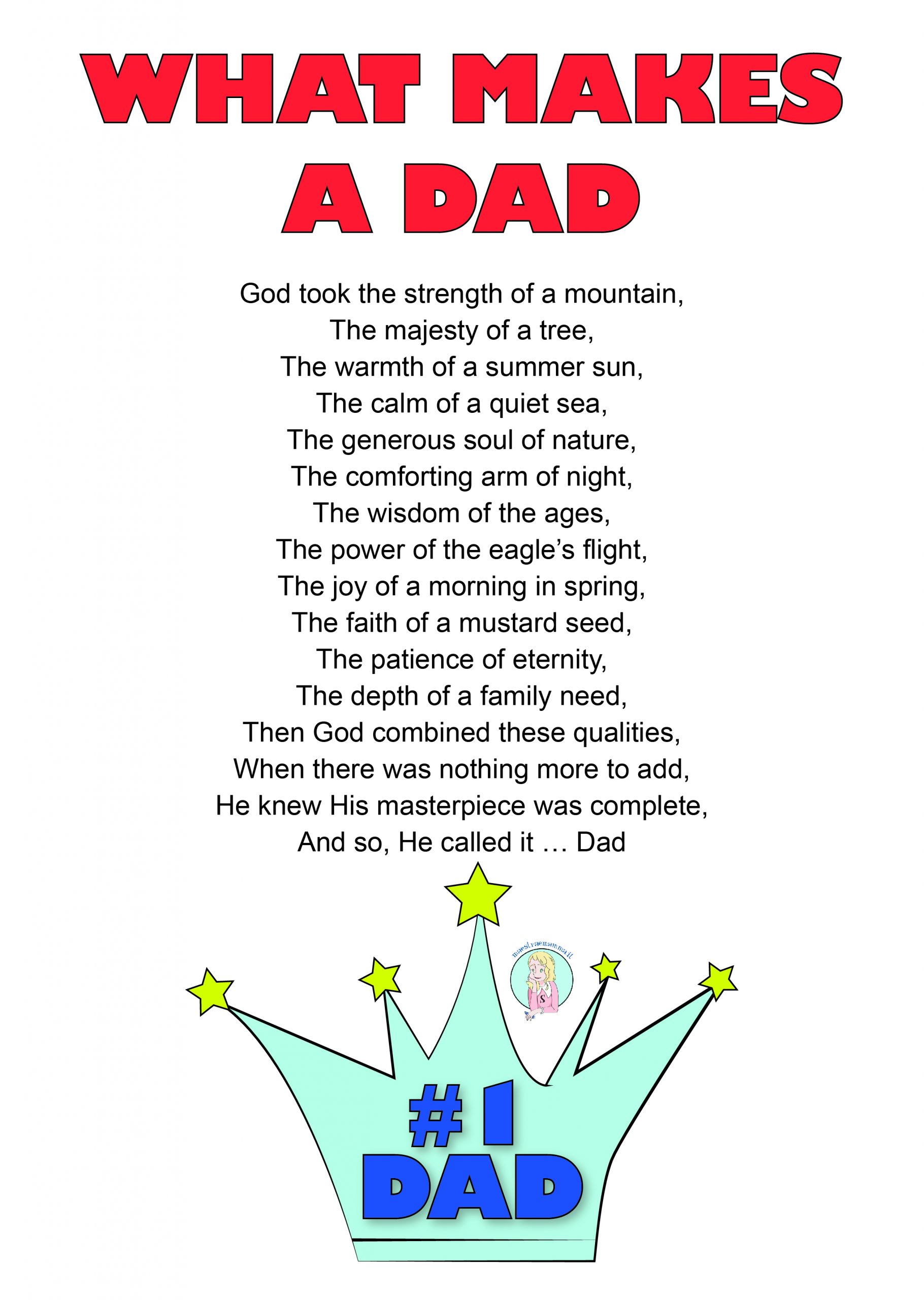 What makes a dad - poems - poesia in inglese per la festa del papà