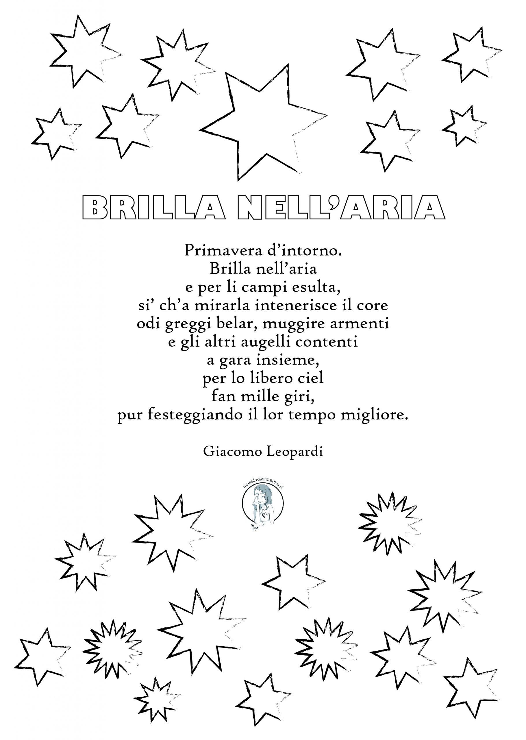 brilla nell aria di giacomo leopardi poesia pasqua primavera