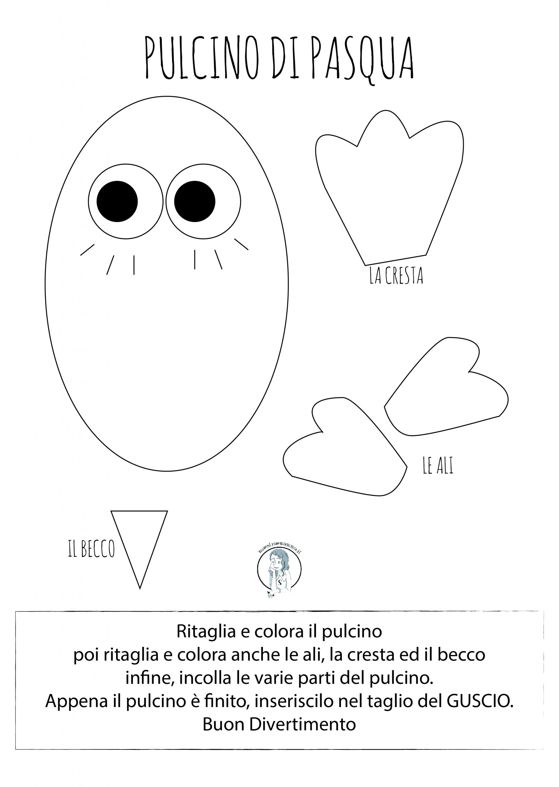 lavoretto per di pasqua costruisci il pulcino di pasqua