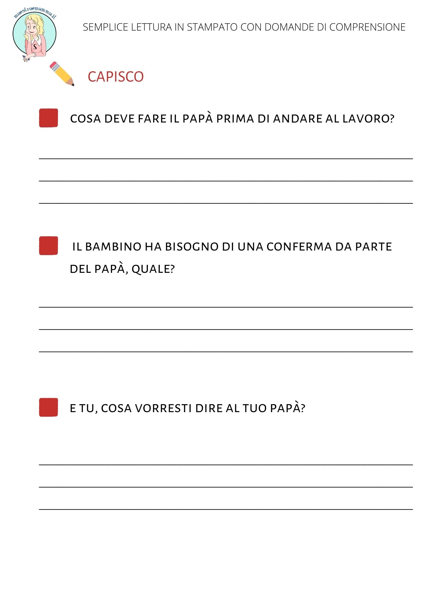letture per la festa del papà stampato maiuscolo