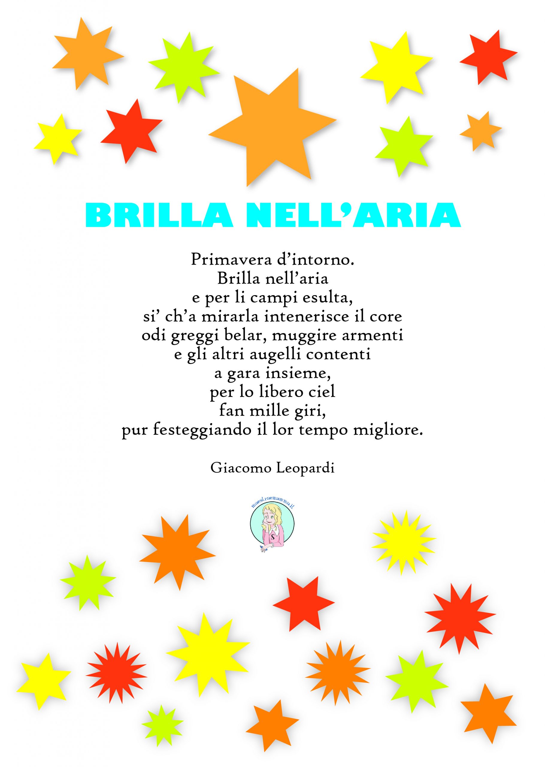 brilla nell aria di giacomo leopardi poesia pasqua