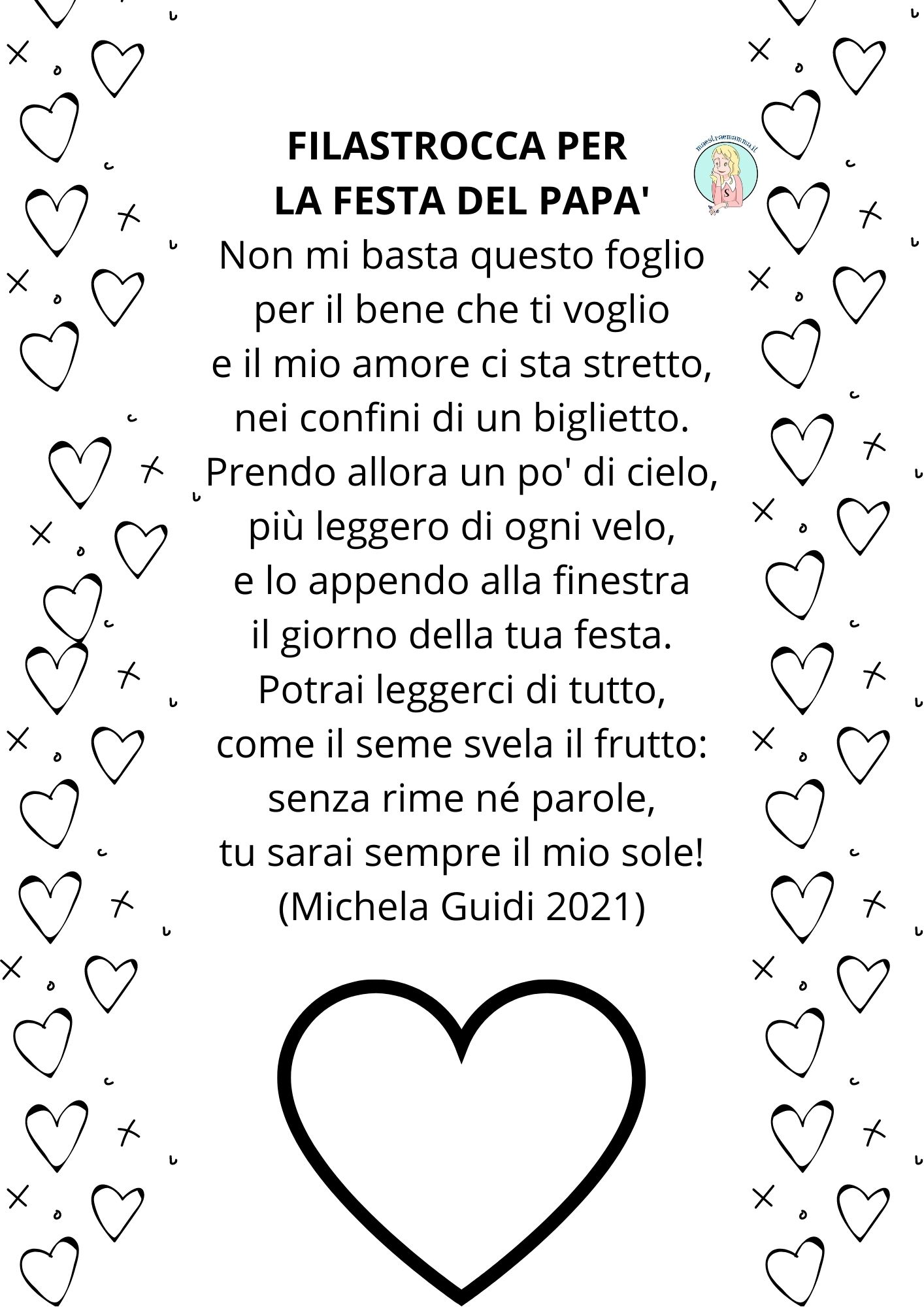 Filastrocca per la festa del papà